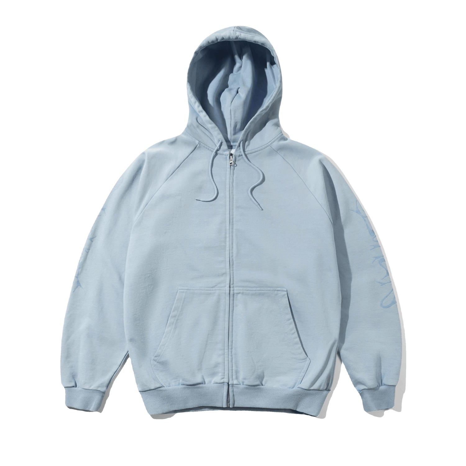Scrawling Zip-Thru Hood, Washed Ocean