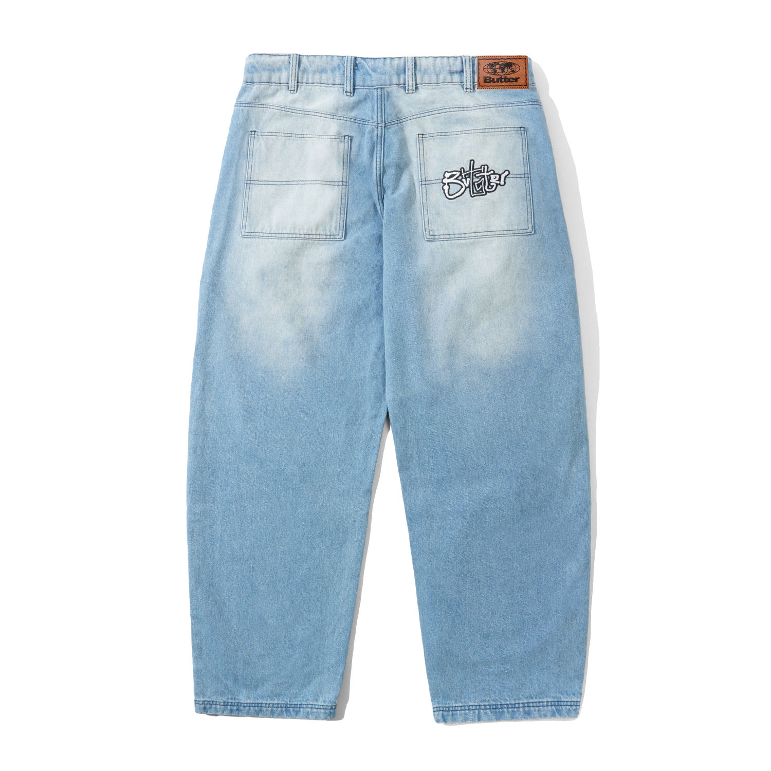 Scribble Denim Jeans, Faded Light Blue
