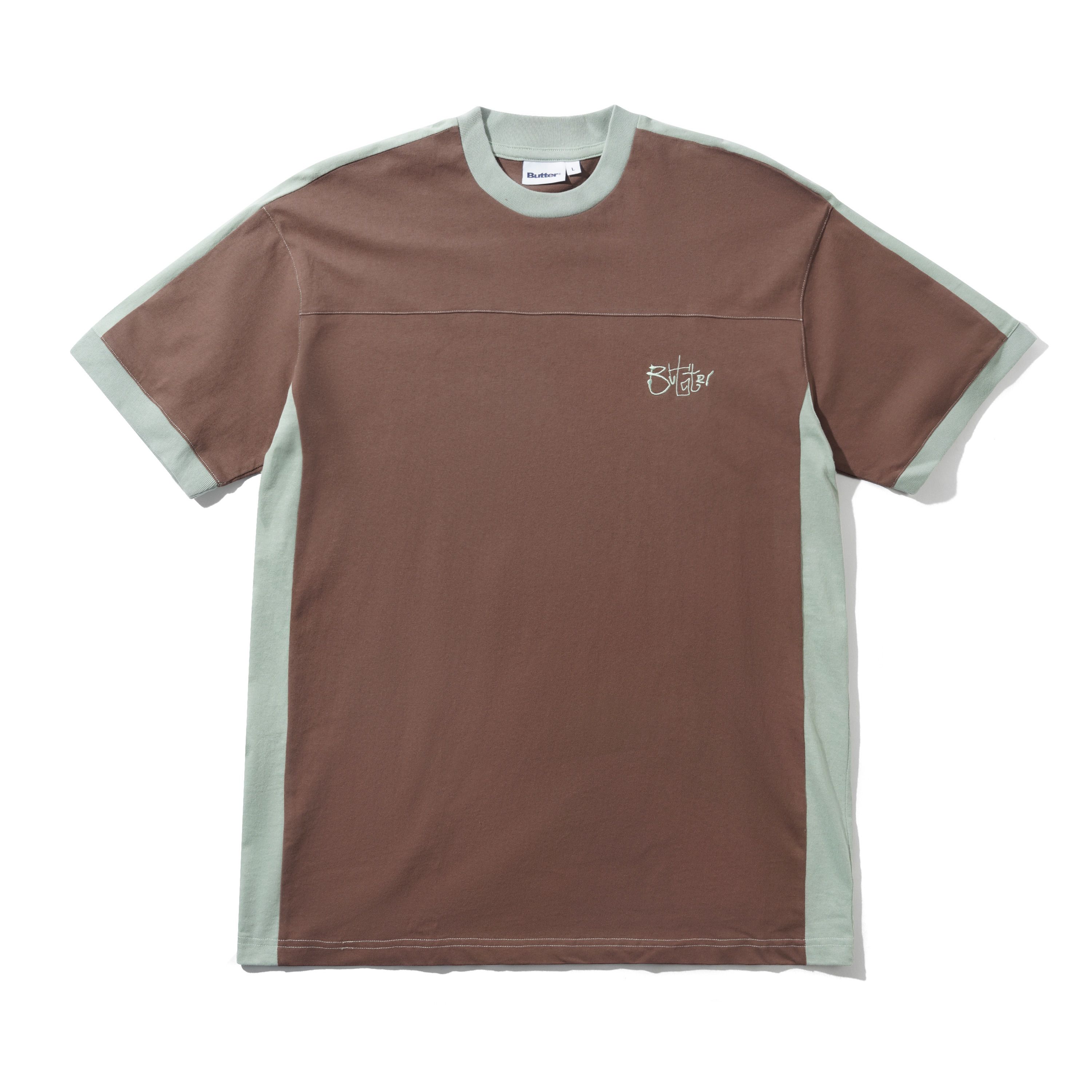 【Butter Goods】バターグッズ Scribble Football Tee Tシャツ Scribble Football Tee, Ice / Brown – Butter Goods