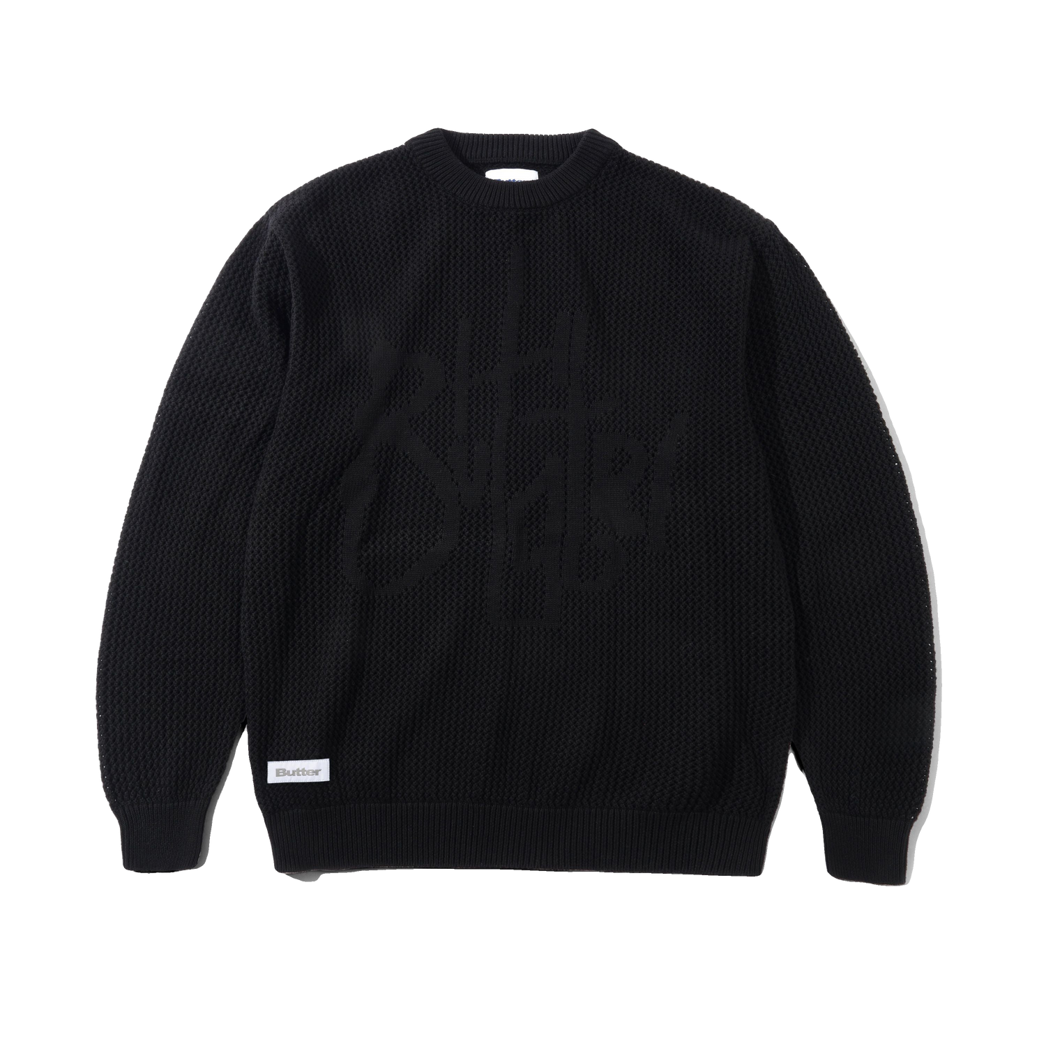 Scribble Knit Sweater, Black