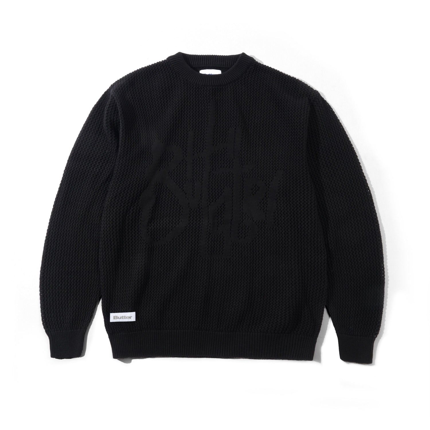 Scribble Knit Sweater, Black