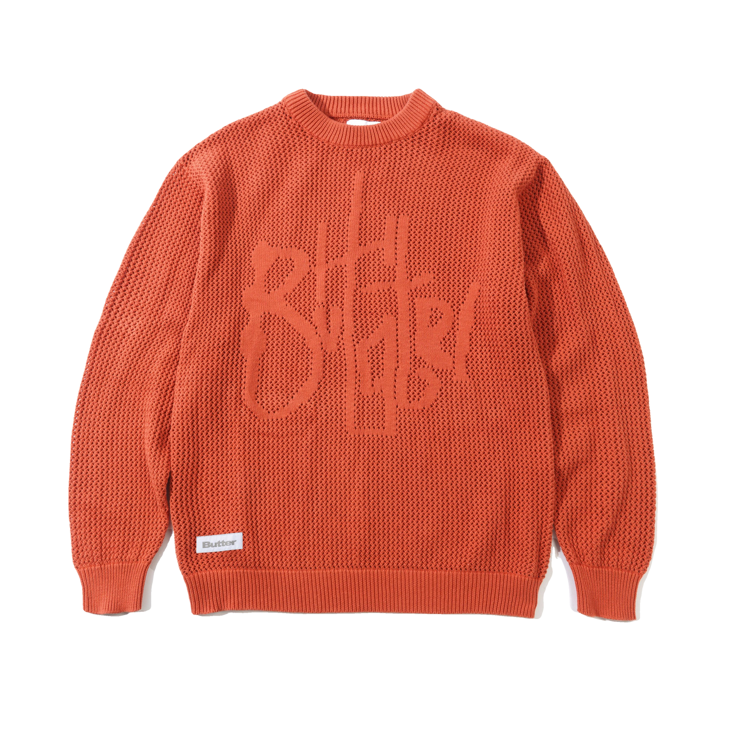 Scribble Knit Sweater, Burnt Orange