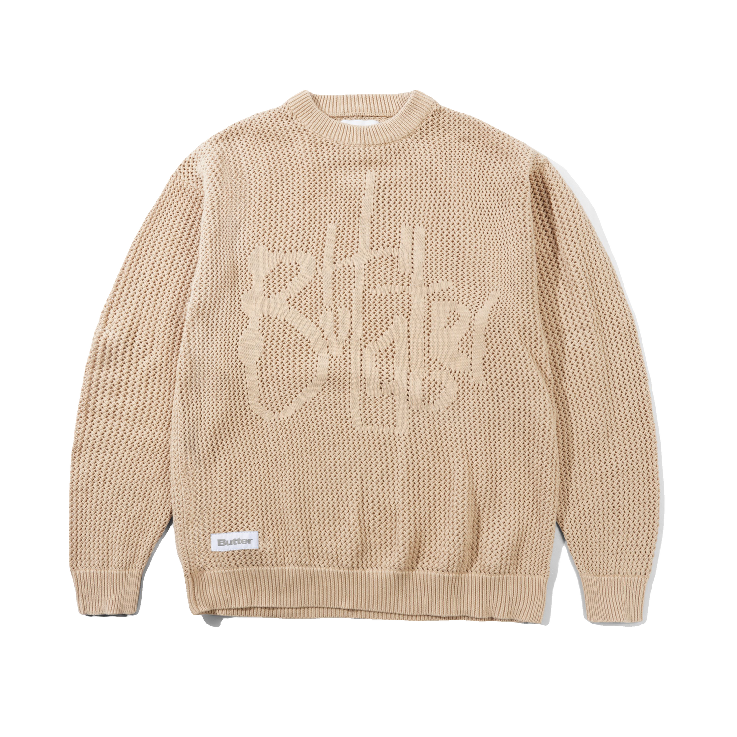 Scribble Knit Sweater, Cream