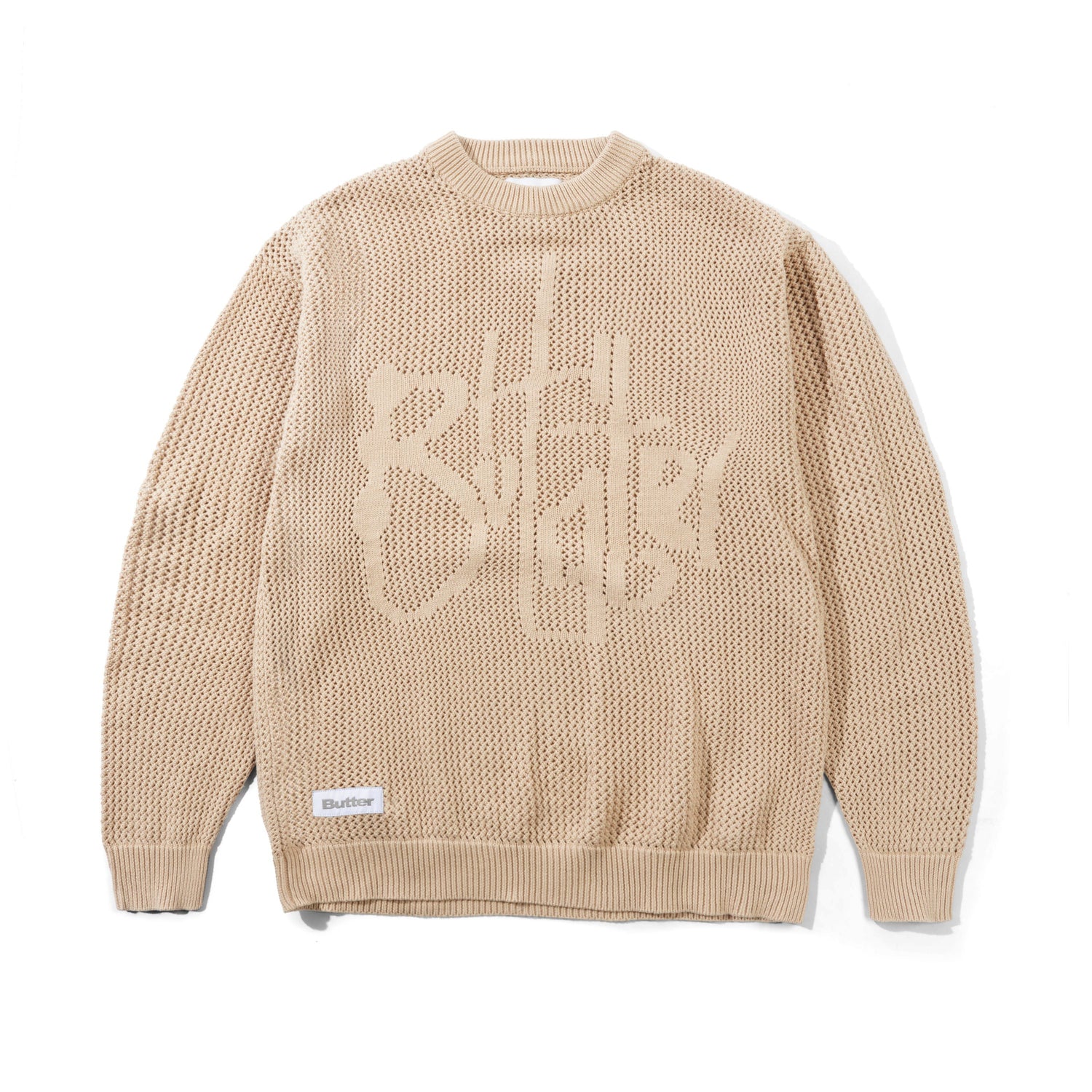 Scribble Knit Sweater, Cream