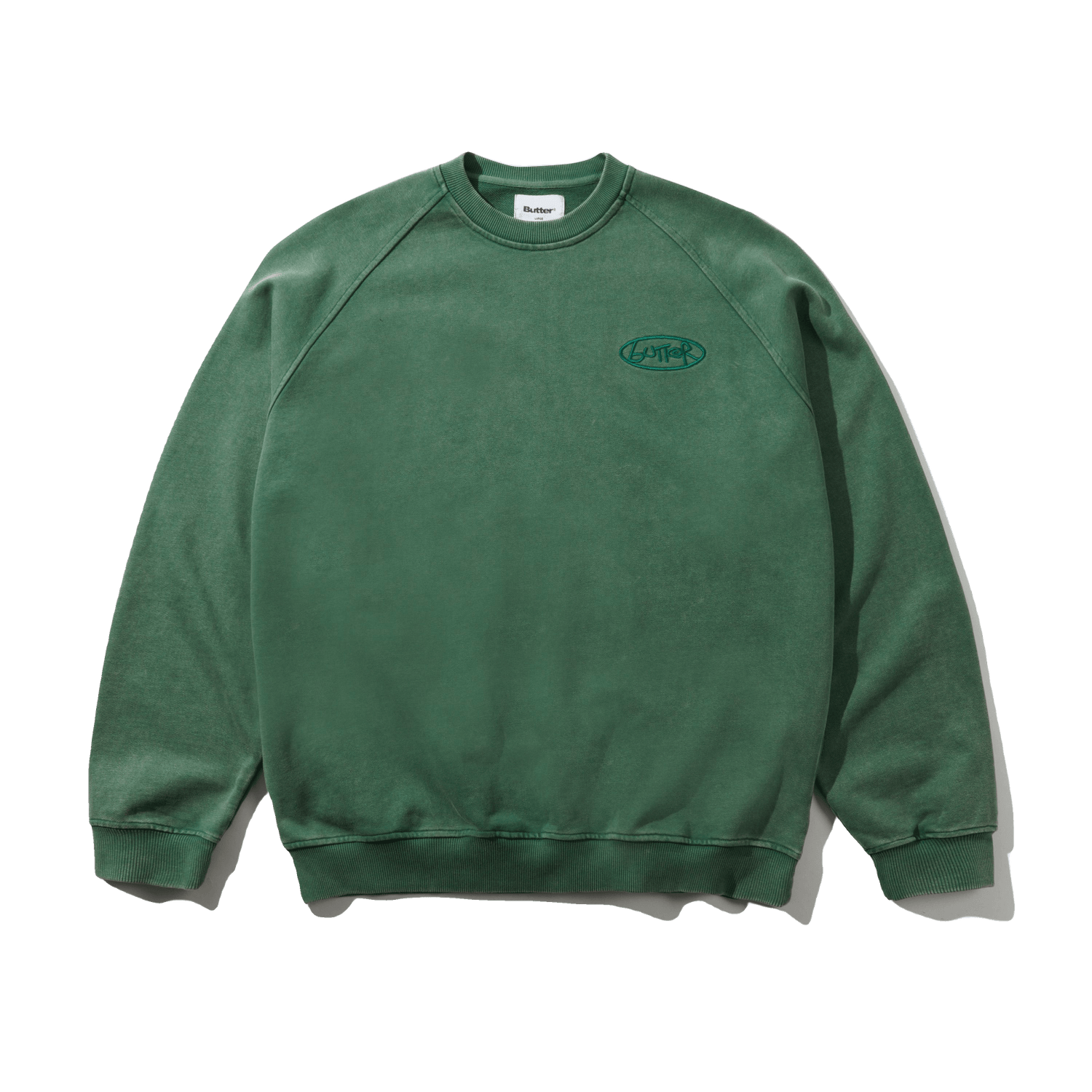 Scrubbed Crewneck, Fern
