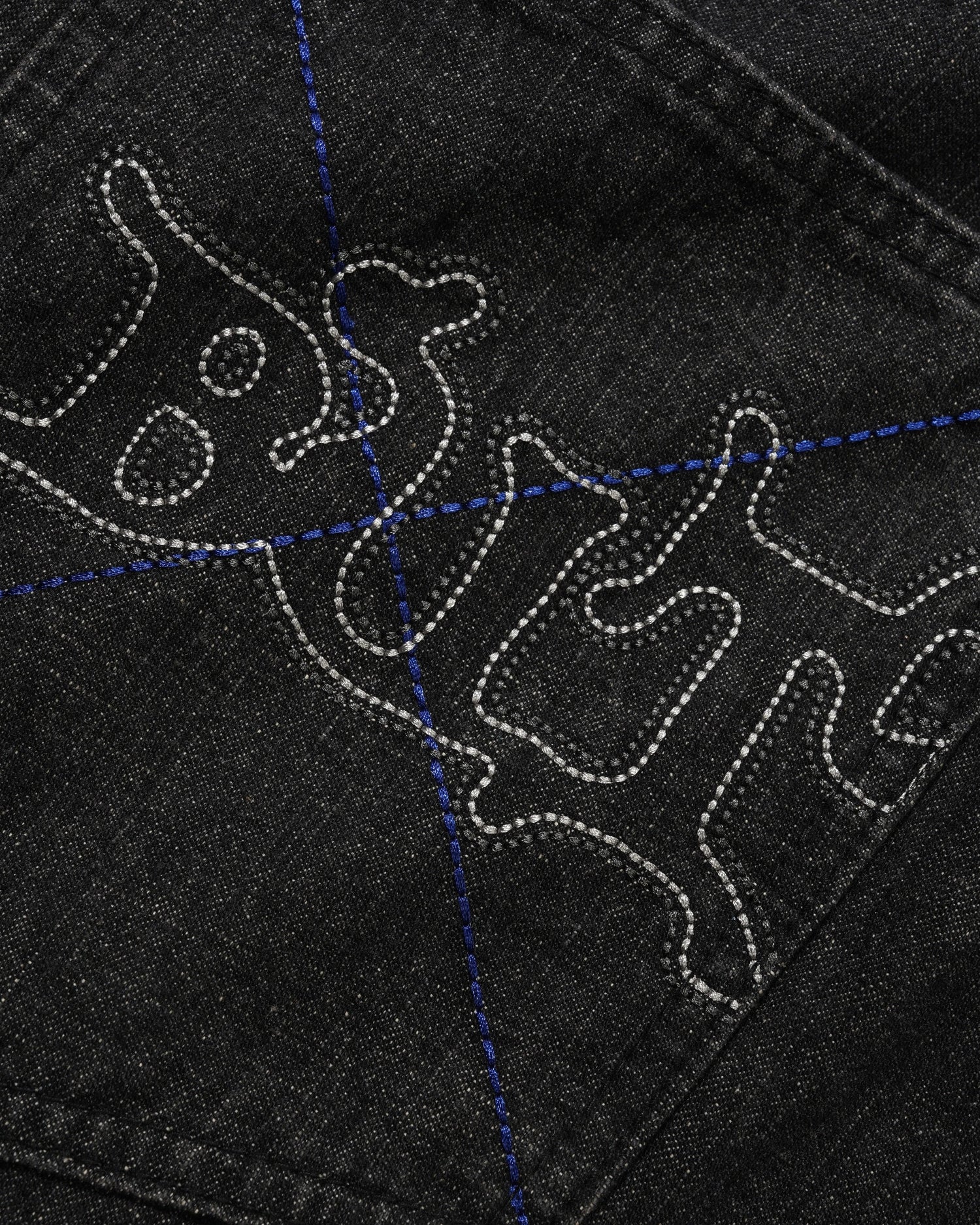 Serif Baggy Denim Jeans, Streaky Faded Black