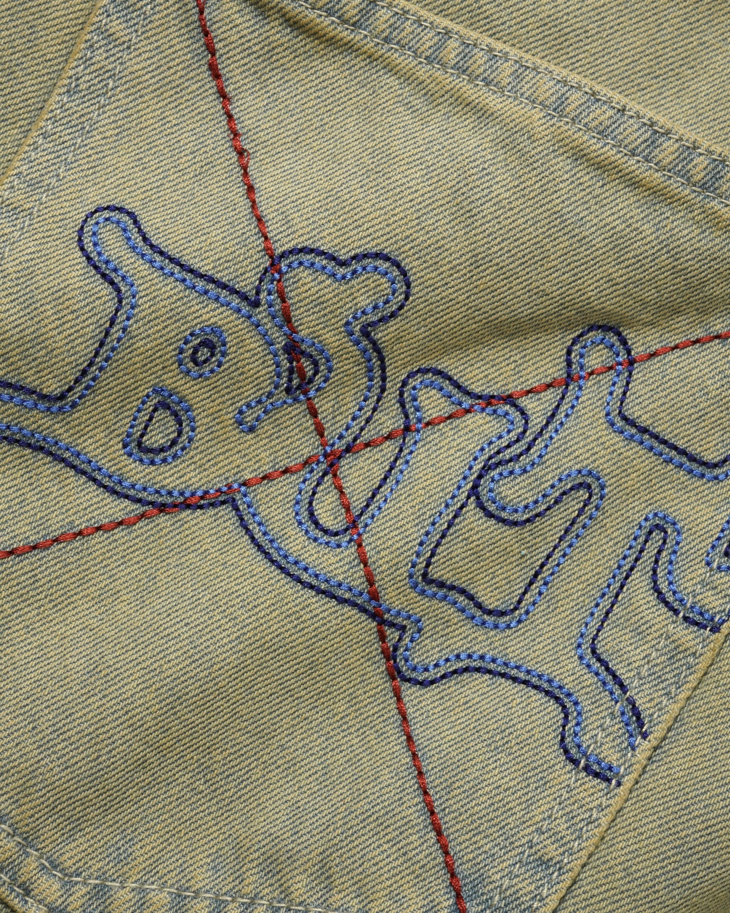 Serif Baggy Denim Shorts, Sunfade Blue