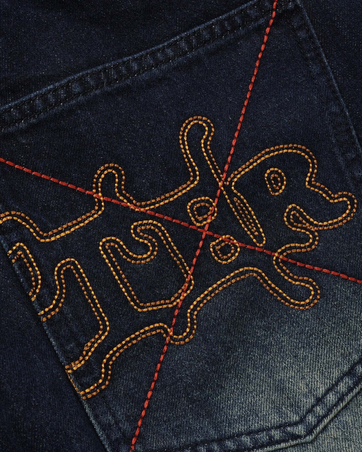 Serif Baggy Denim Shorts, Worn Dark Indigo