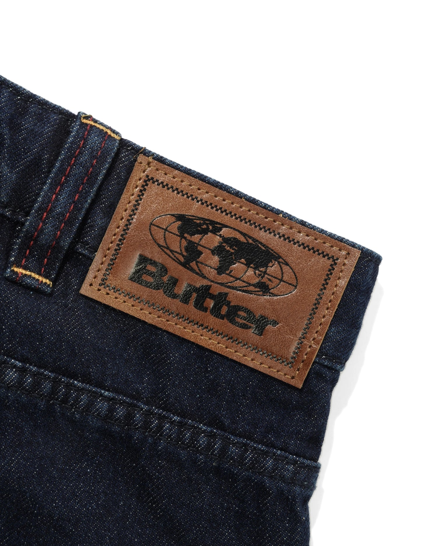 Serif Baggy Denim Shorts, Worn Dark Indigo