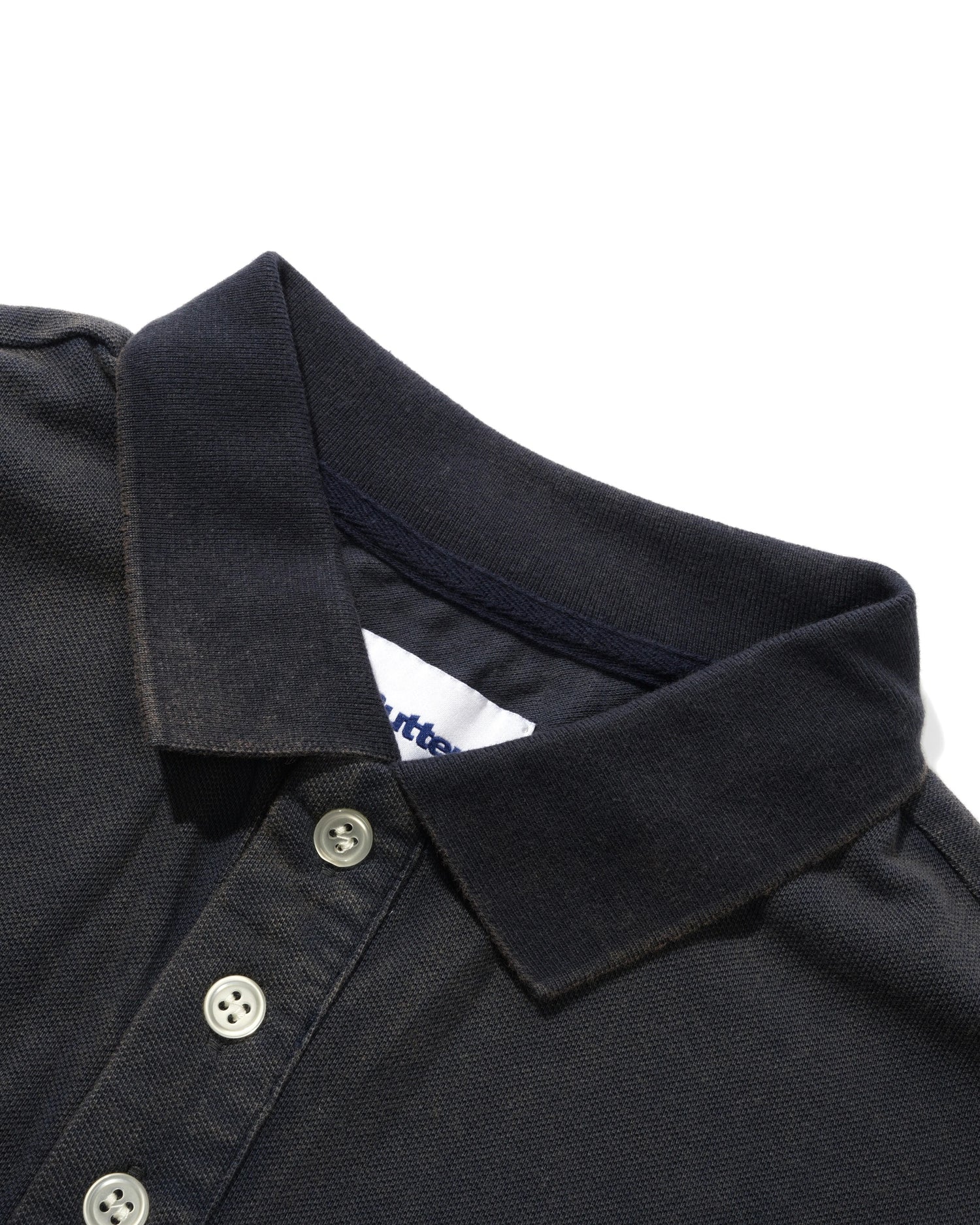 Serif Polo Shirt, Washed Navy