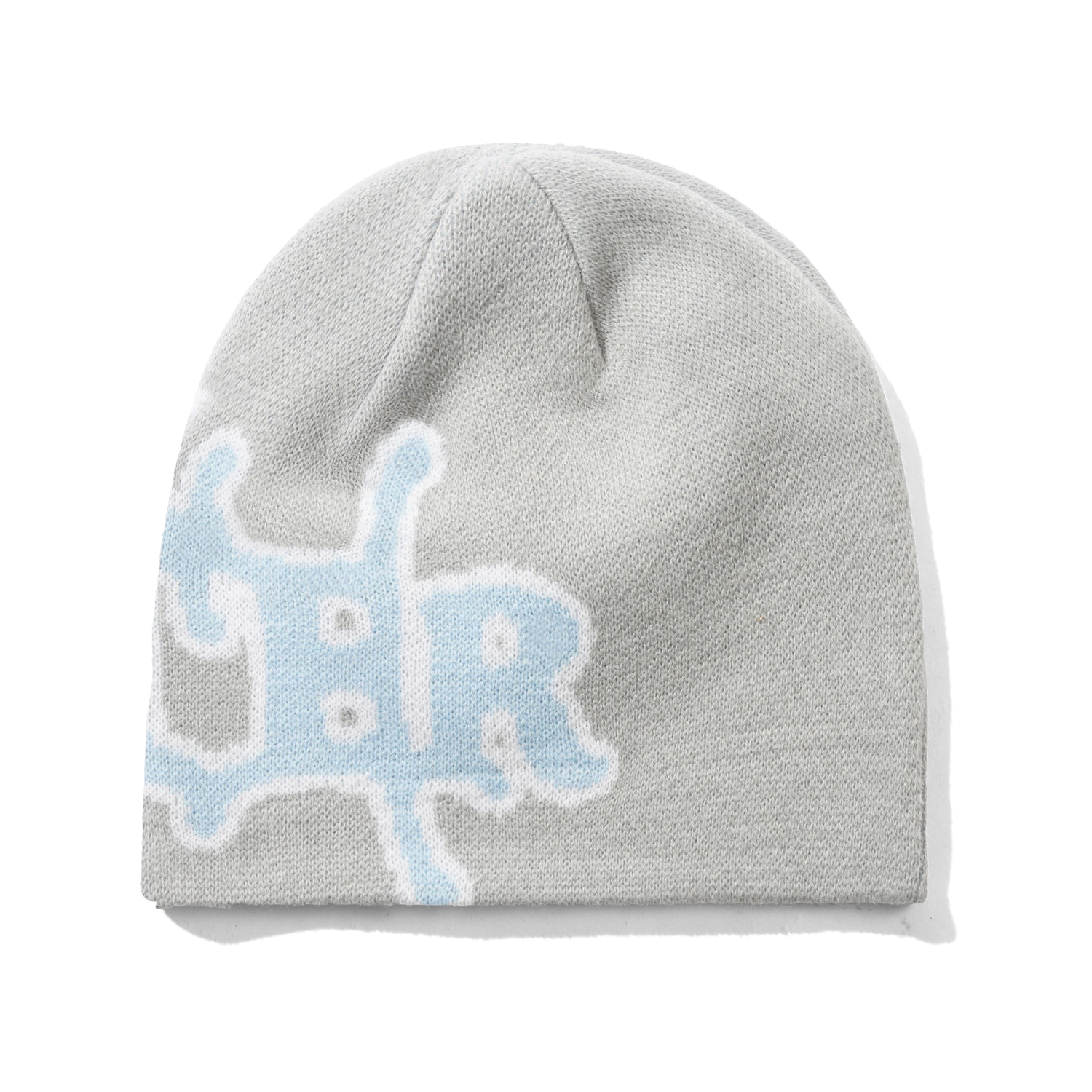 Serif Skully Beanie, Grey