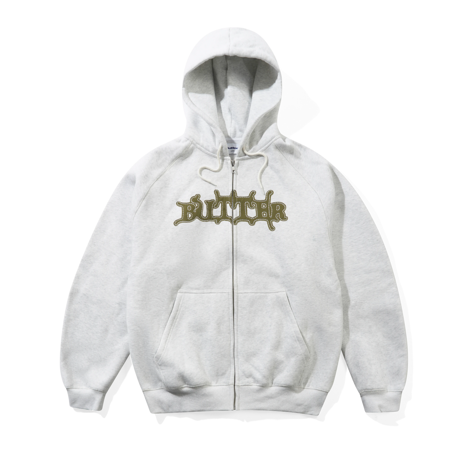 Serif Zip-Thru Hood, Ash