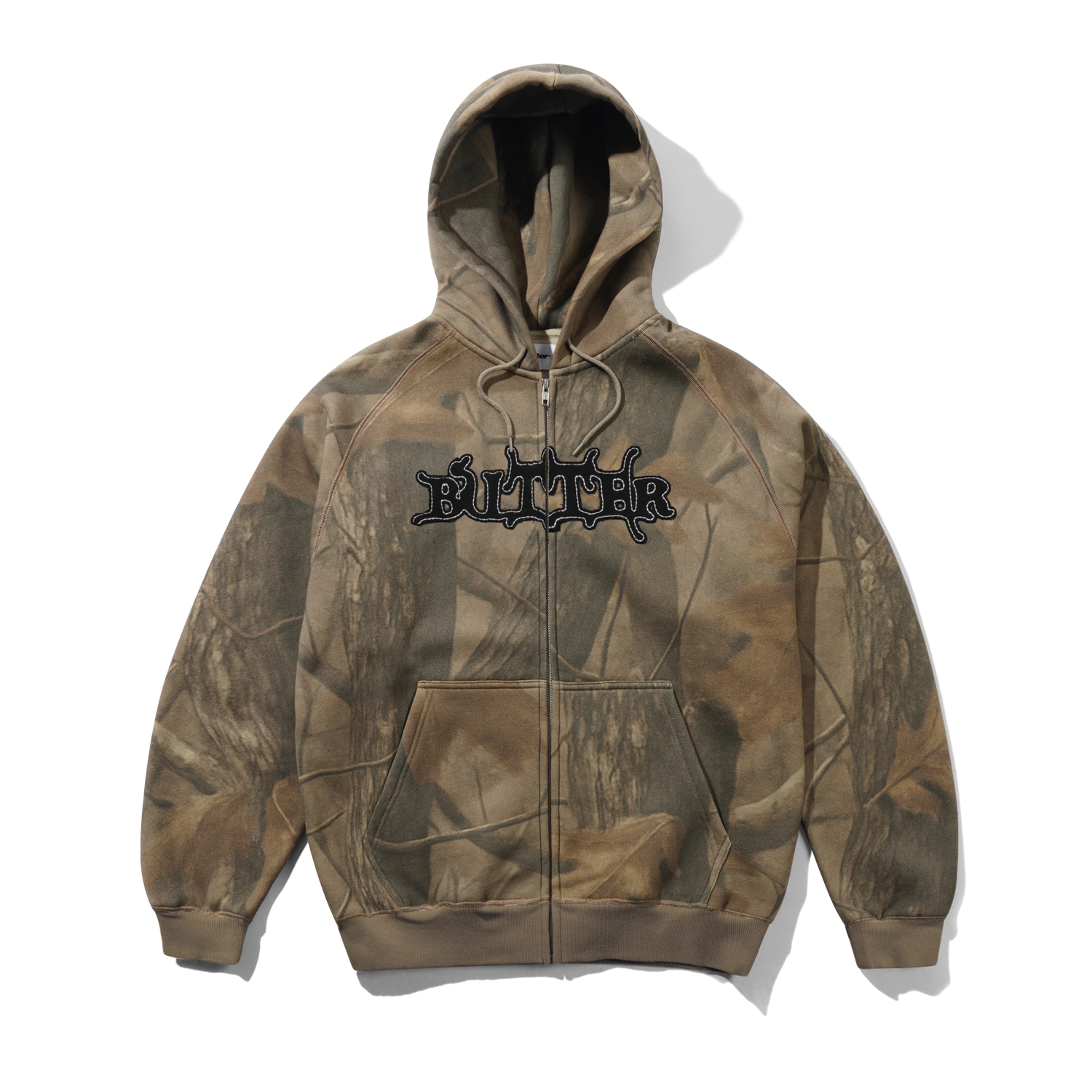 Serif Zip-Thru Hood, Forest Camo