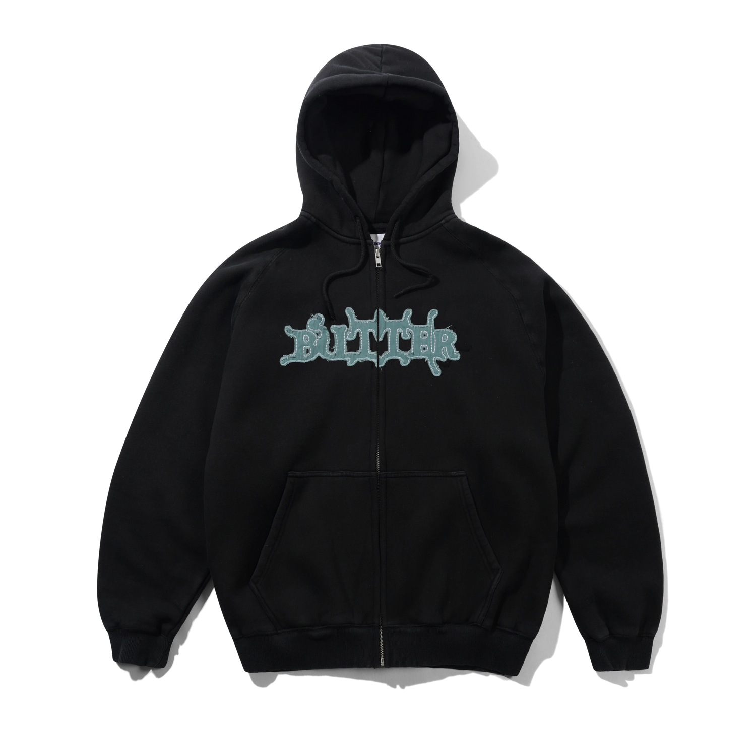 Serif Zip-Thru Hood, Black