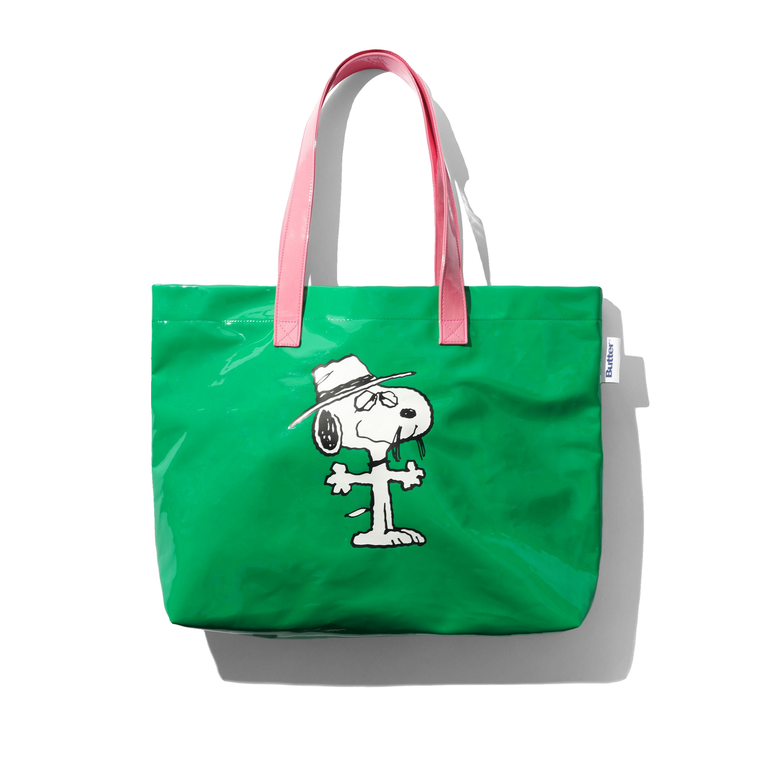 Shopper Tote, Green / Light Pink