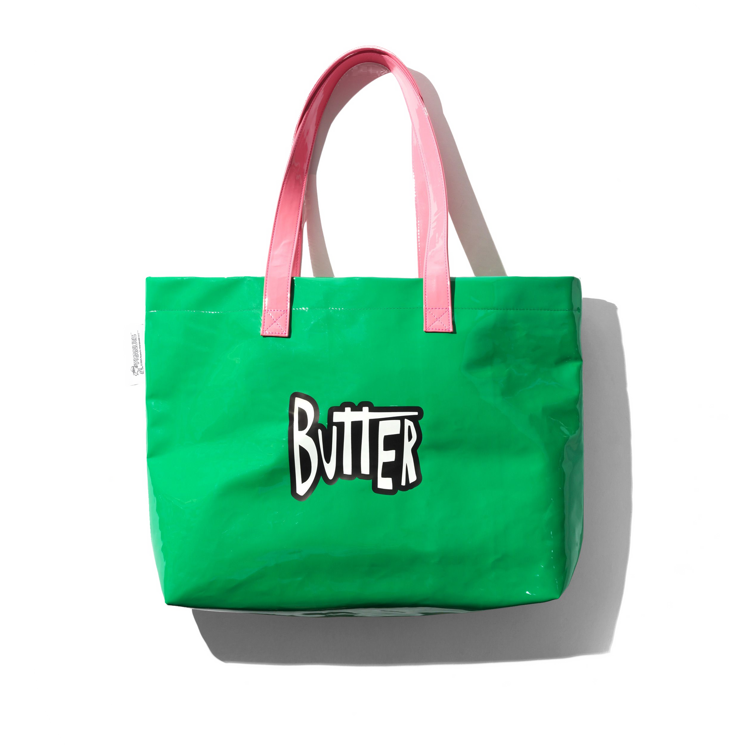Shopper Tote, Green / Light Pink
