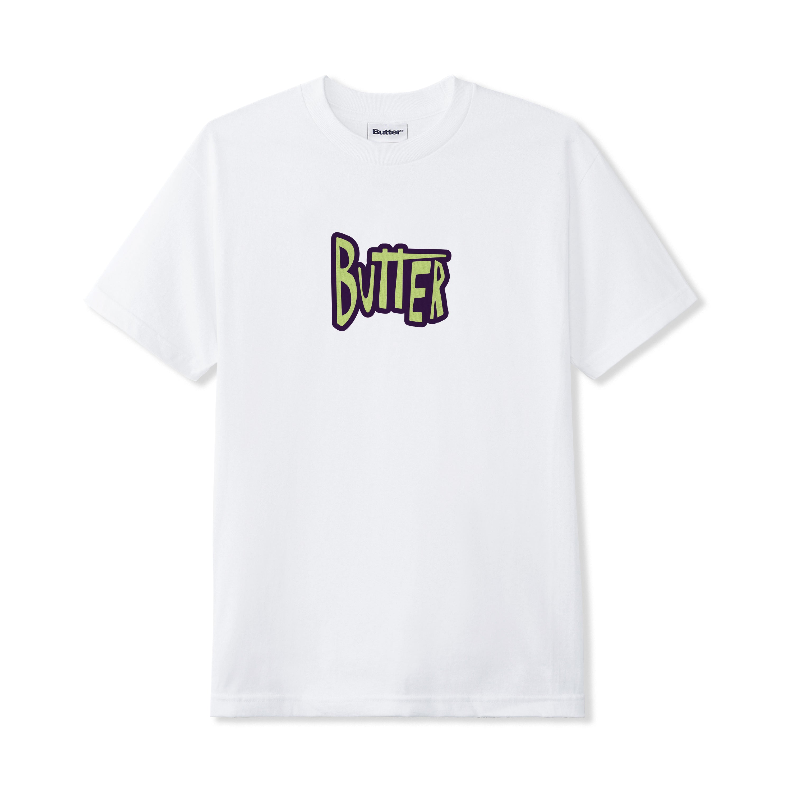 【BUTTER GOODS】 SPINNER TEE WHITE Butter Goods Men's Spinner T-Shirt in White Butter Goods