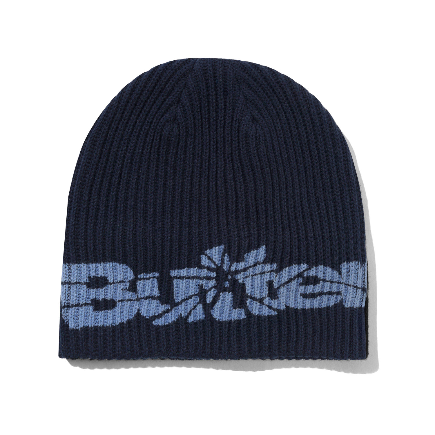 Smashed Logo Knit Skully Beanie, Navy