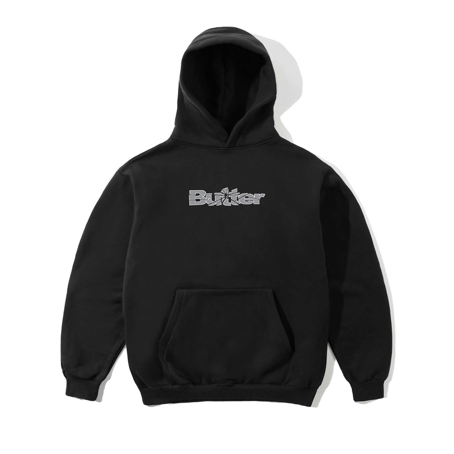 Smashed Logo Pullover Hood, Black