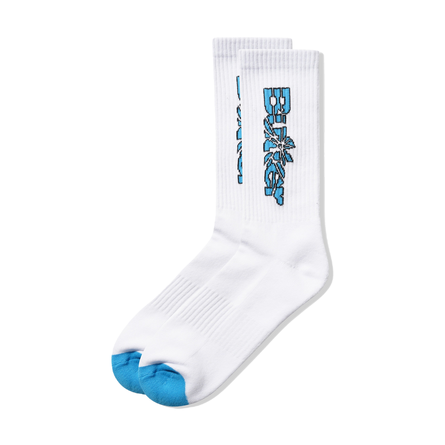 Smashed Logo Socks, White