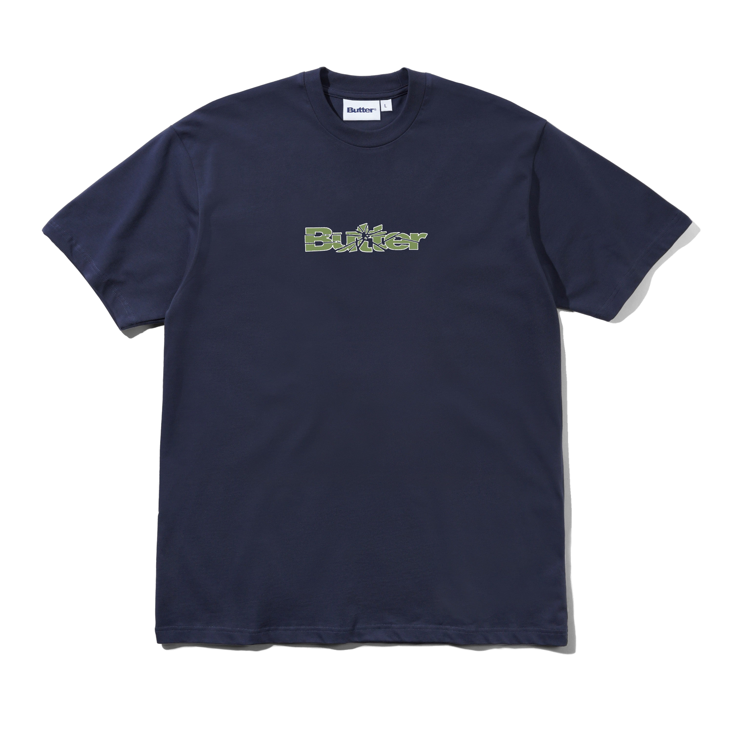 Smashed Logo Tee, Navy