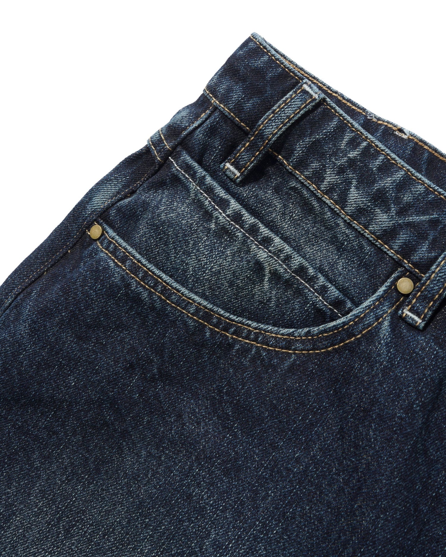 Solar Fade Denim Shorts, Tinted Dark Indigo