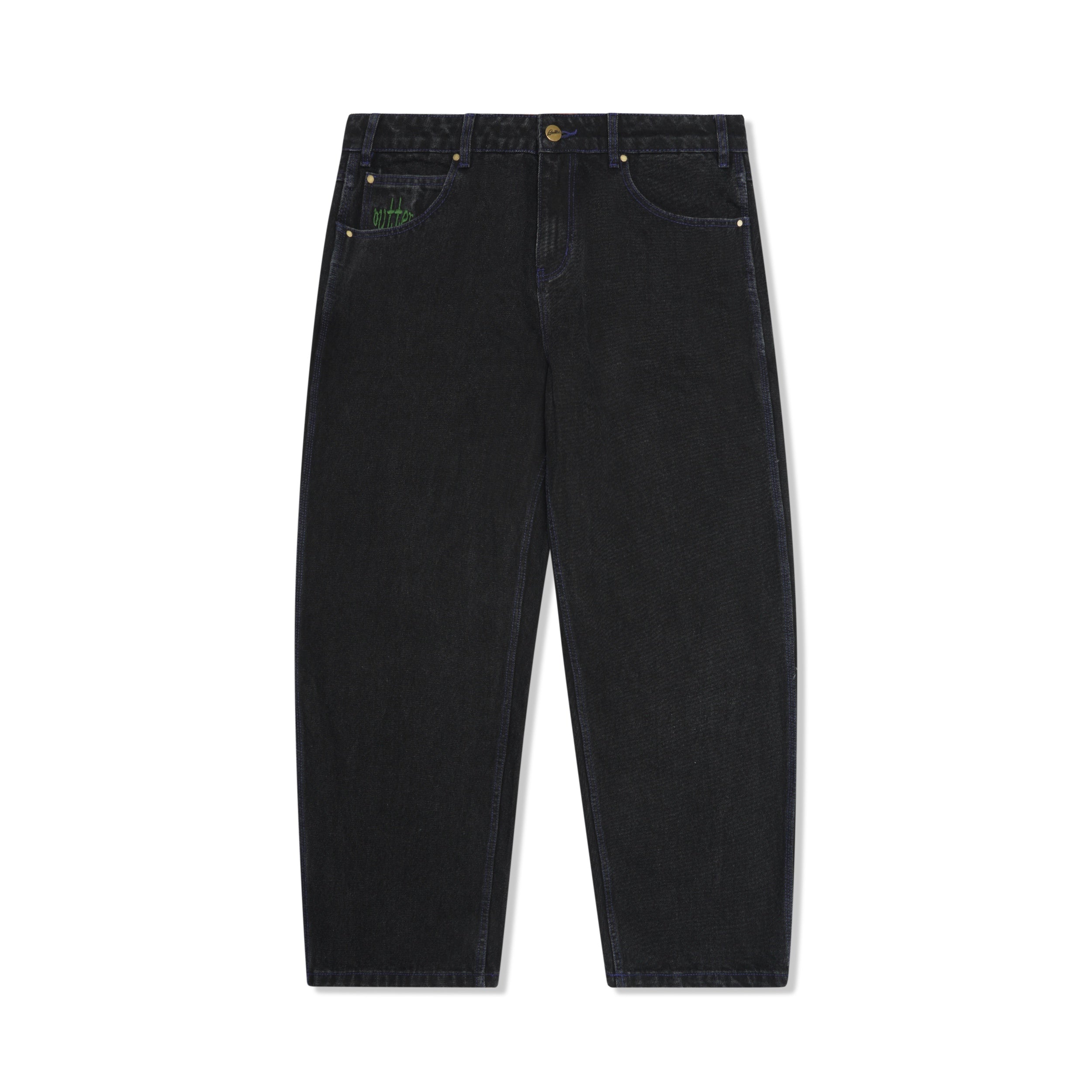 パンツ Butter Goods Dice Denim Washed Black 30 パンツ Butter Goods Dice Denim Washed Black 30 Wide Cut