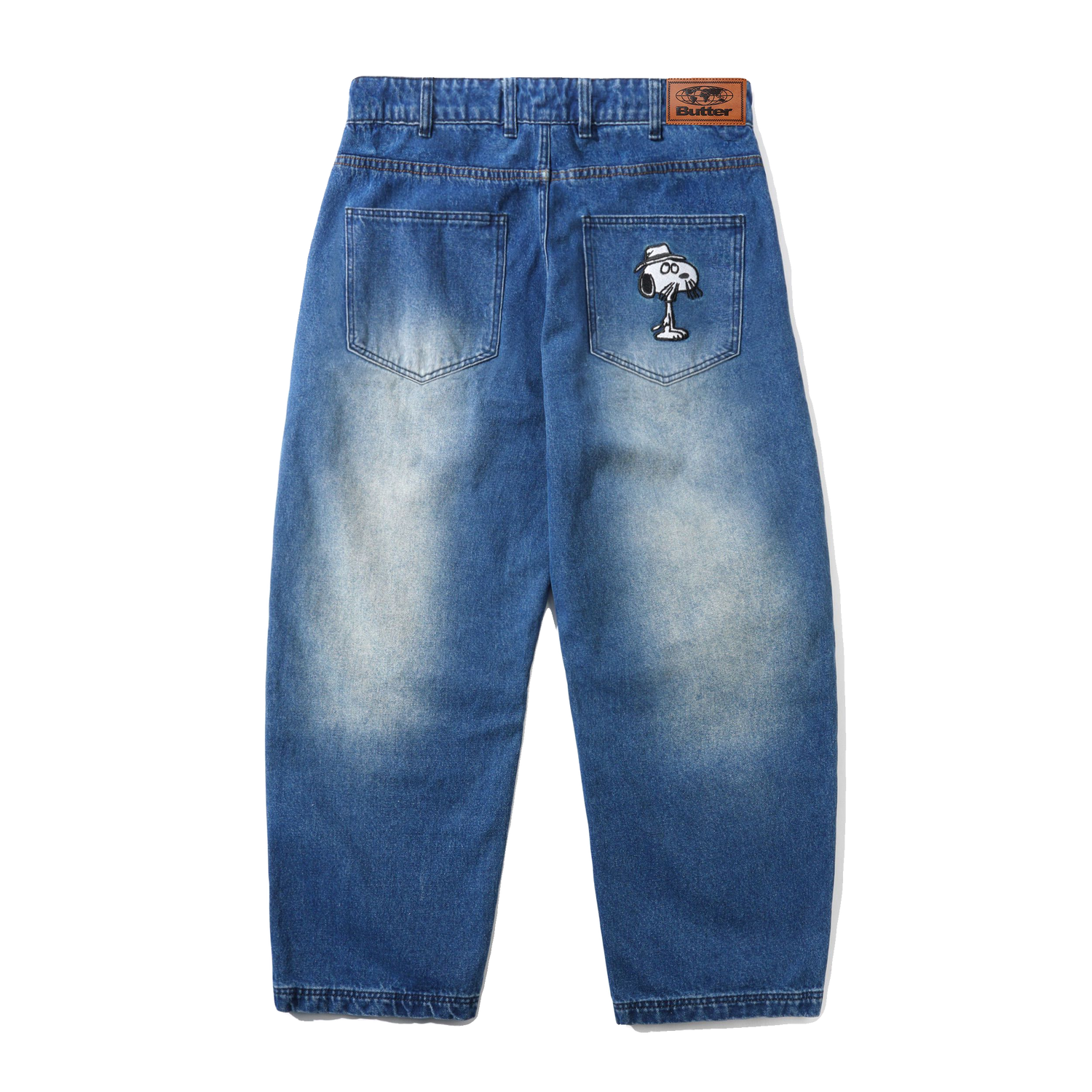 Spike Denim Jeans, Distressed Indigo