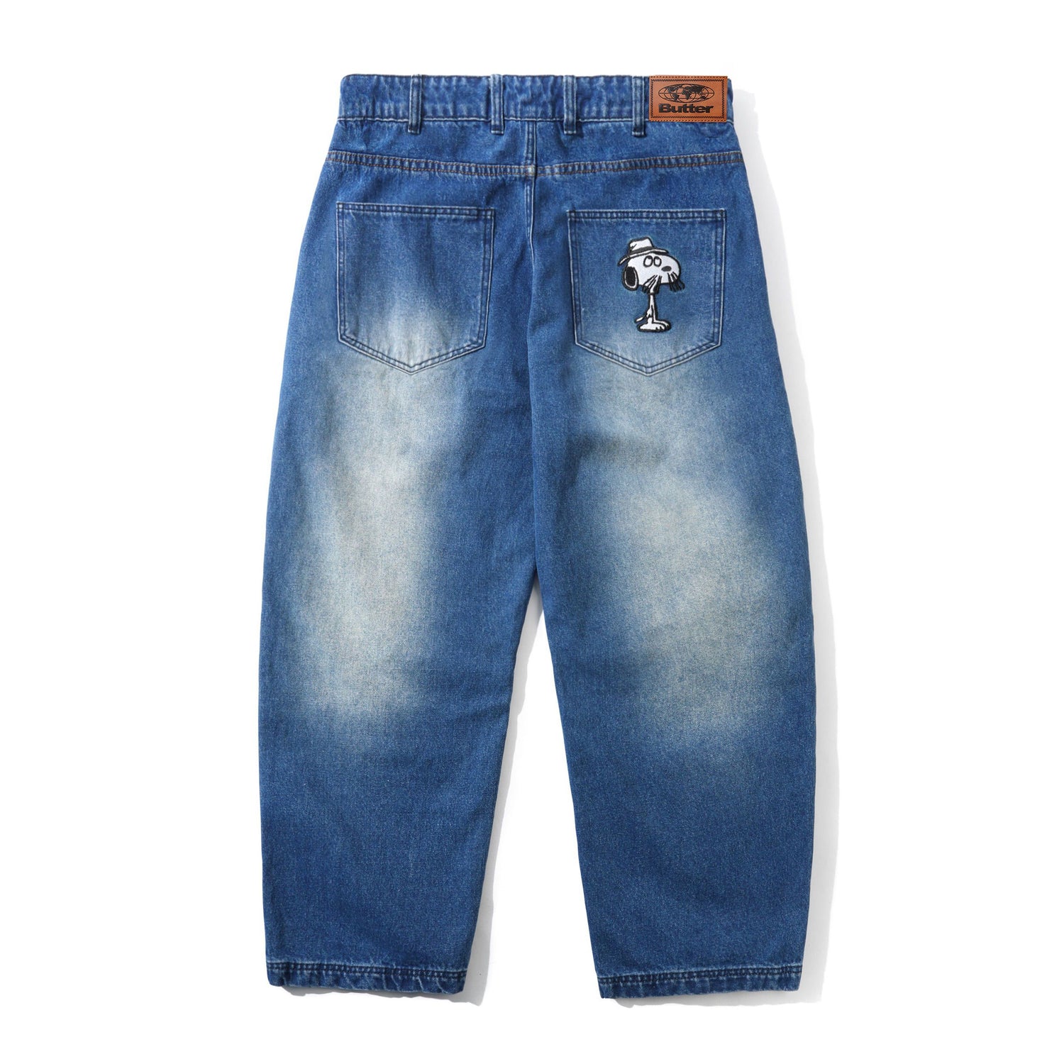 Spike Denim Jeans, Distressed Indigo