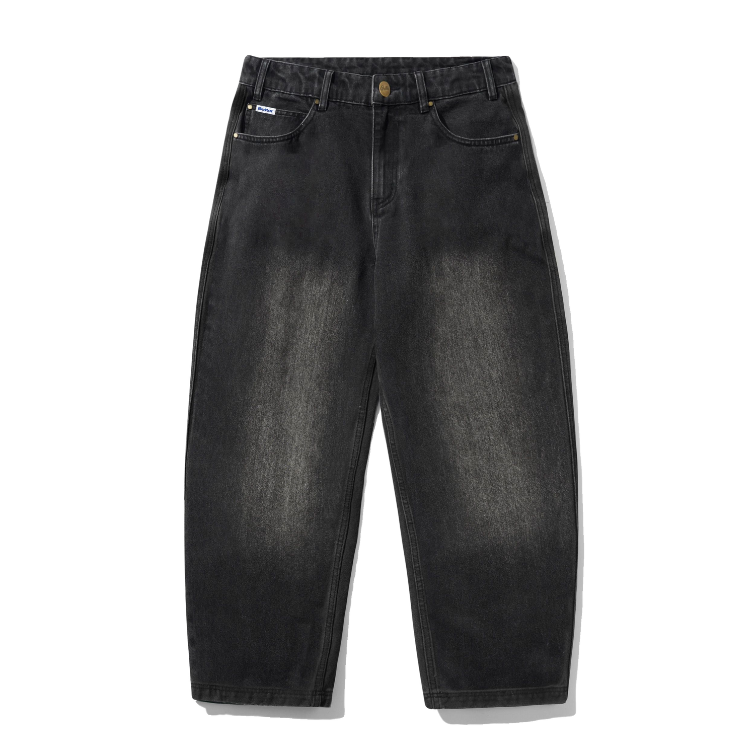 Spike Denim Jeans, Faded Black