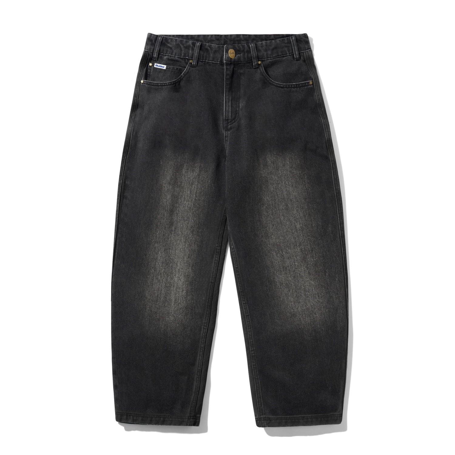 Spike Denim Jeans, Faded Black