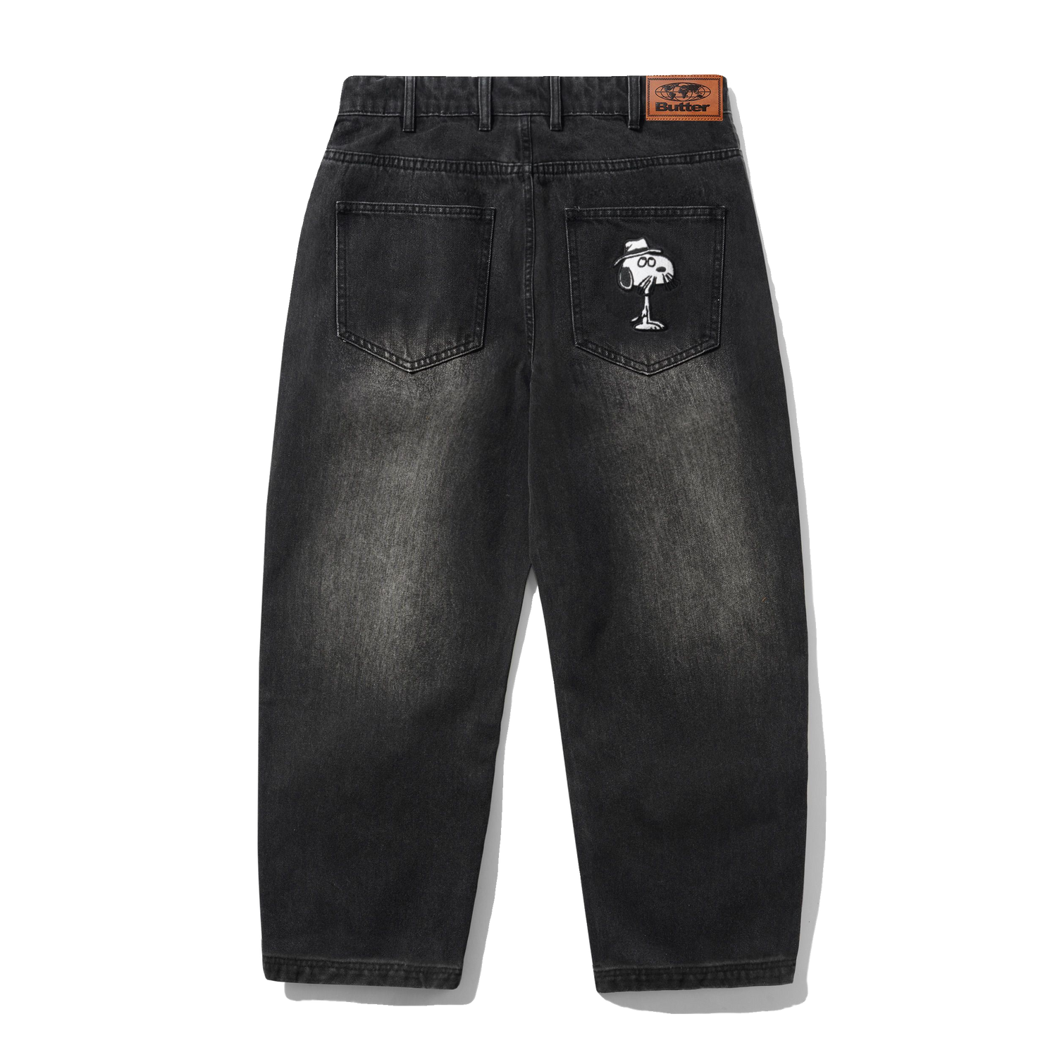 Spike Denim Jeans, Faded Black