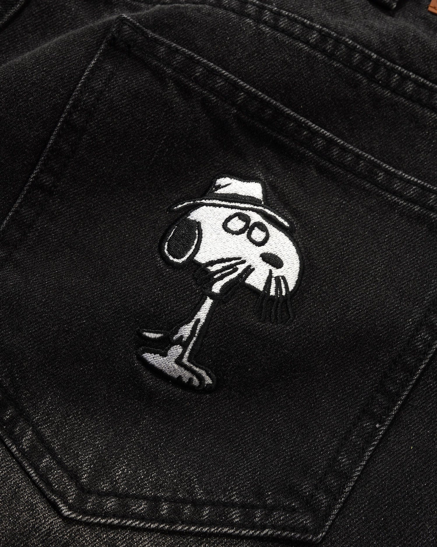 Spike Denim Jeans, Faded Black