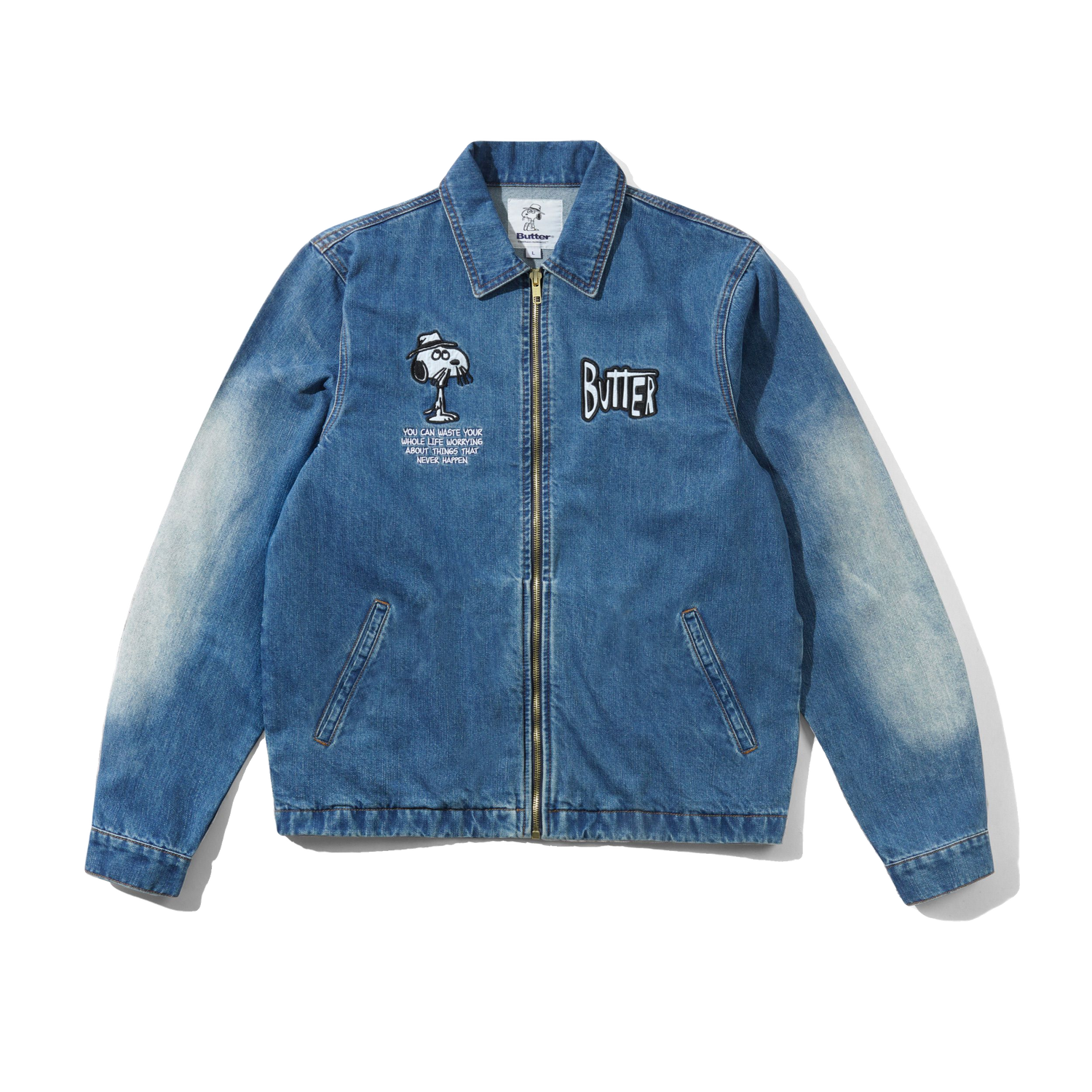 Spike Jacket, Distressed Indigo