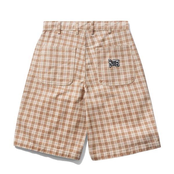 Spike Work Shorts, Sandstone Plaid – Butter Goods