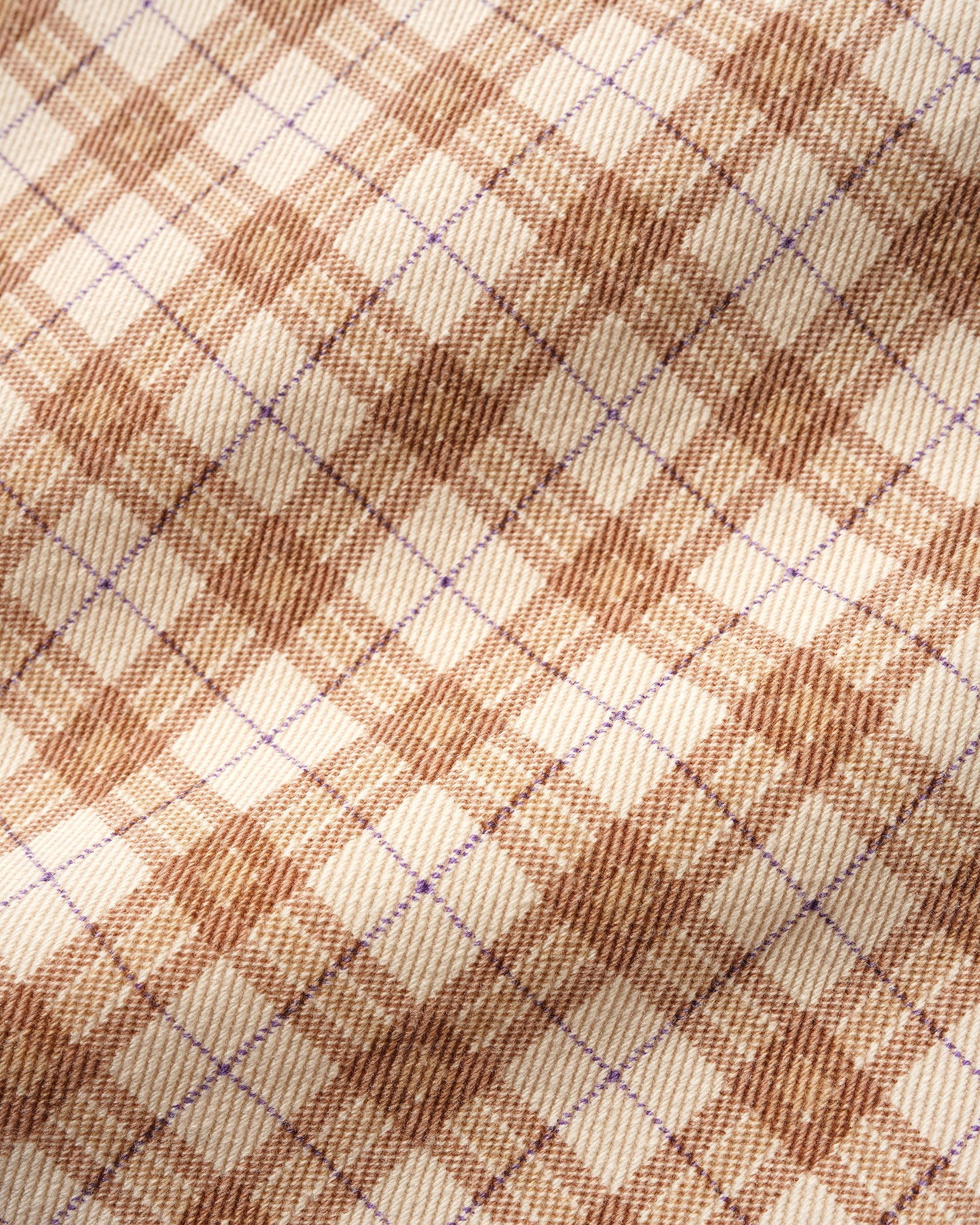 Spike Work Shorts, Sandstone Plaid