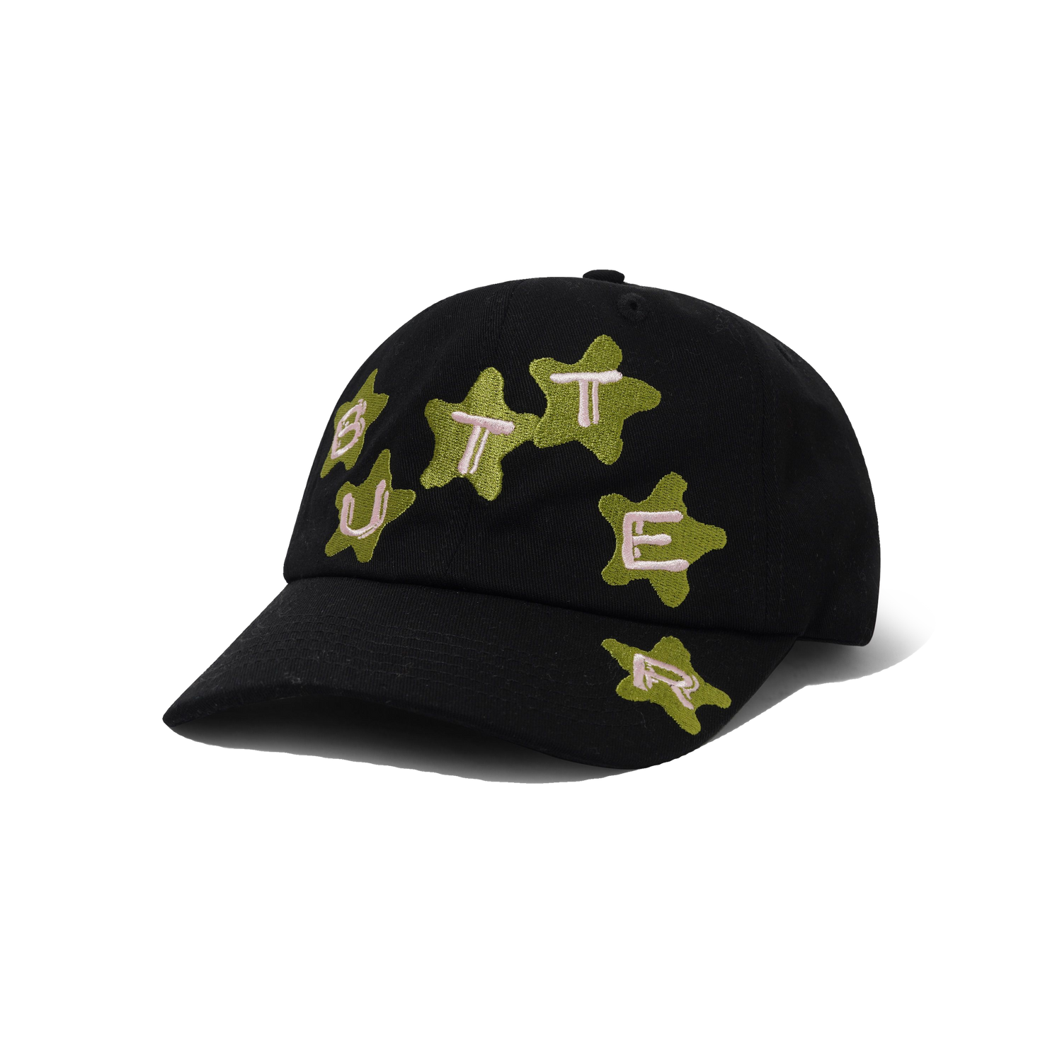 Stars 6 Panel Cap, Black