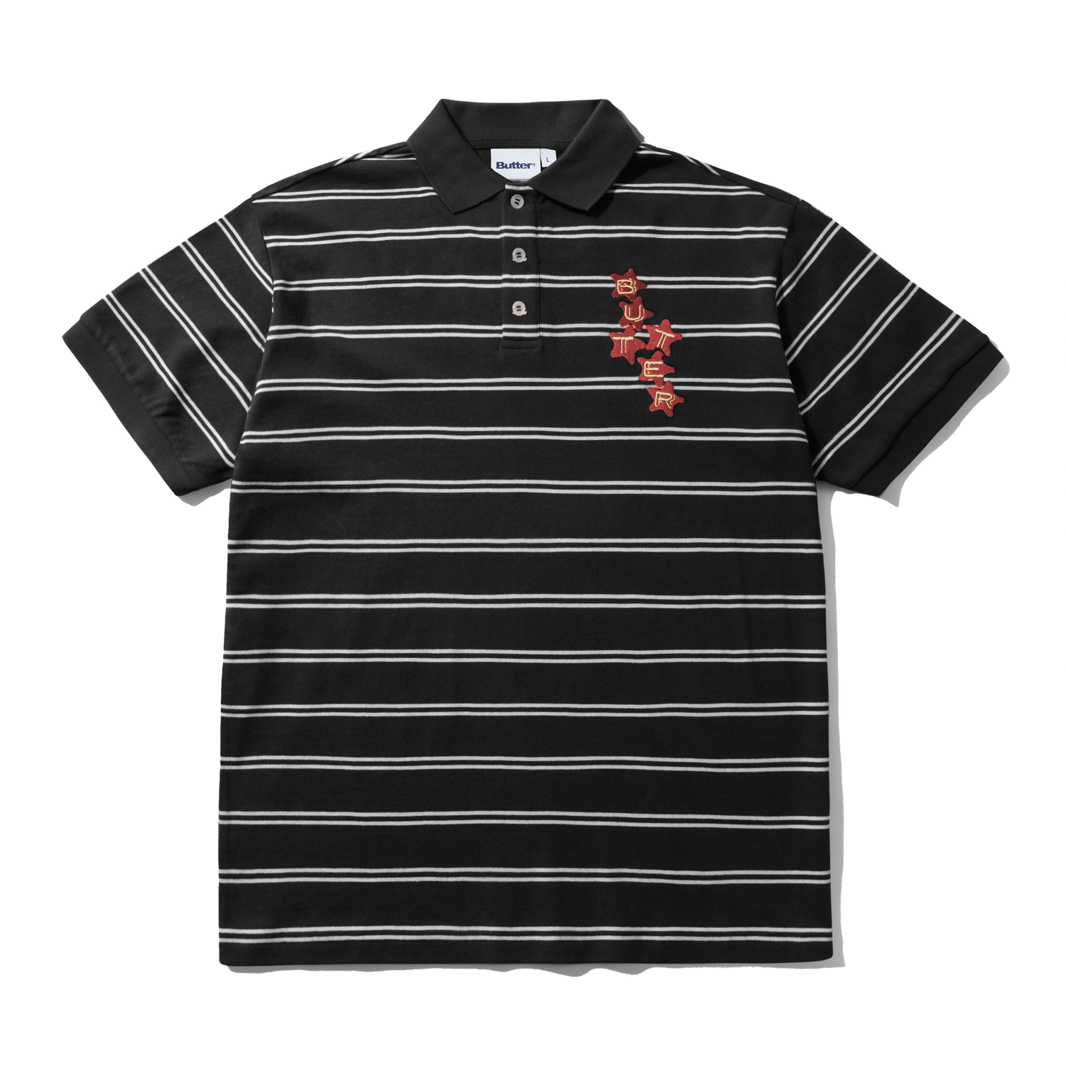 Stars Polo S/S Shirt, Black