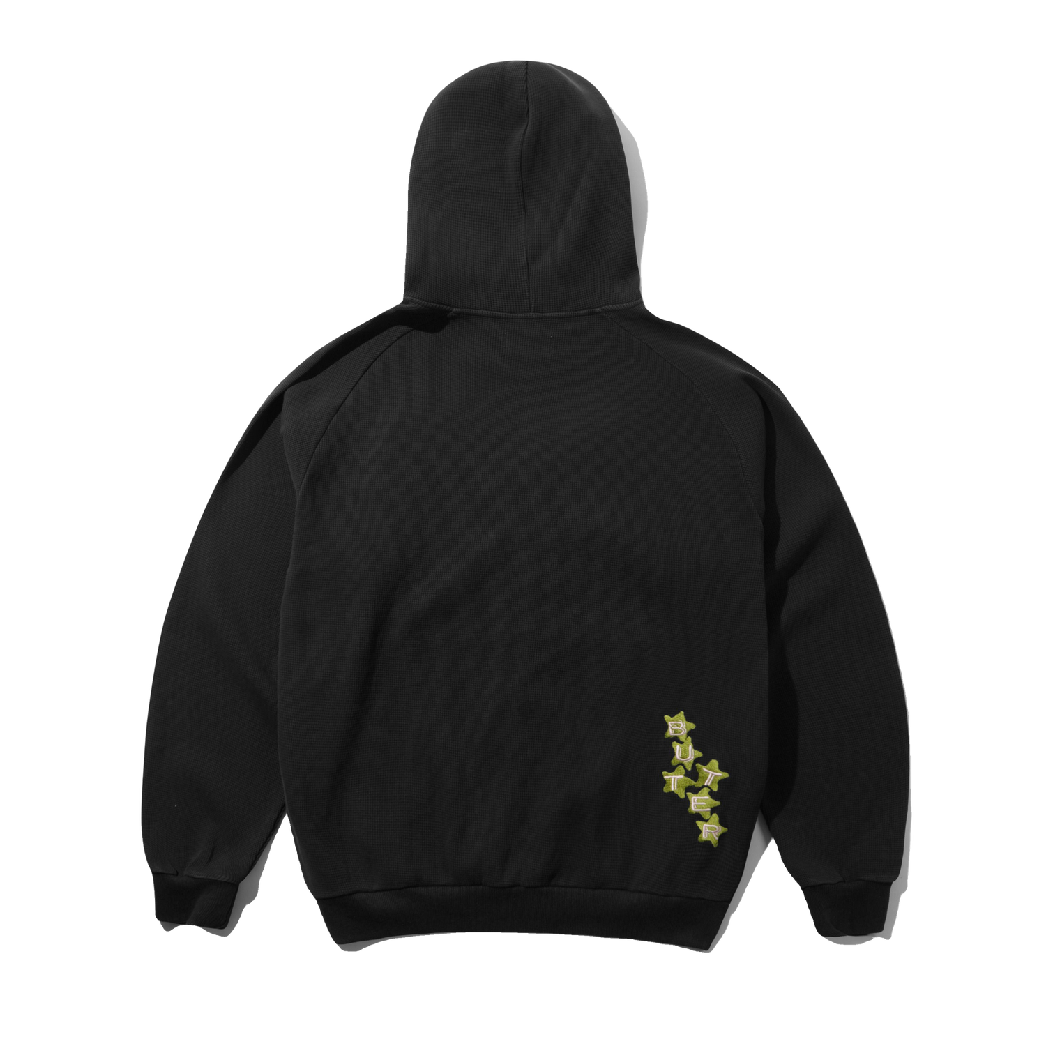 Stars Waffle Zip-Thru Hood, Black – Butter Goods Stars Waffle Zip-Thru Hood, Black – Butter Goods