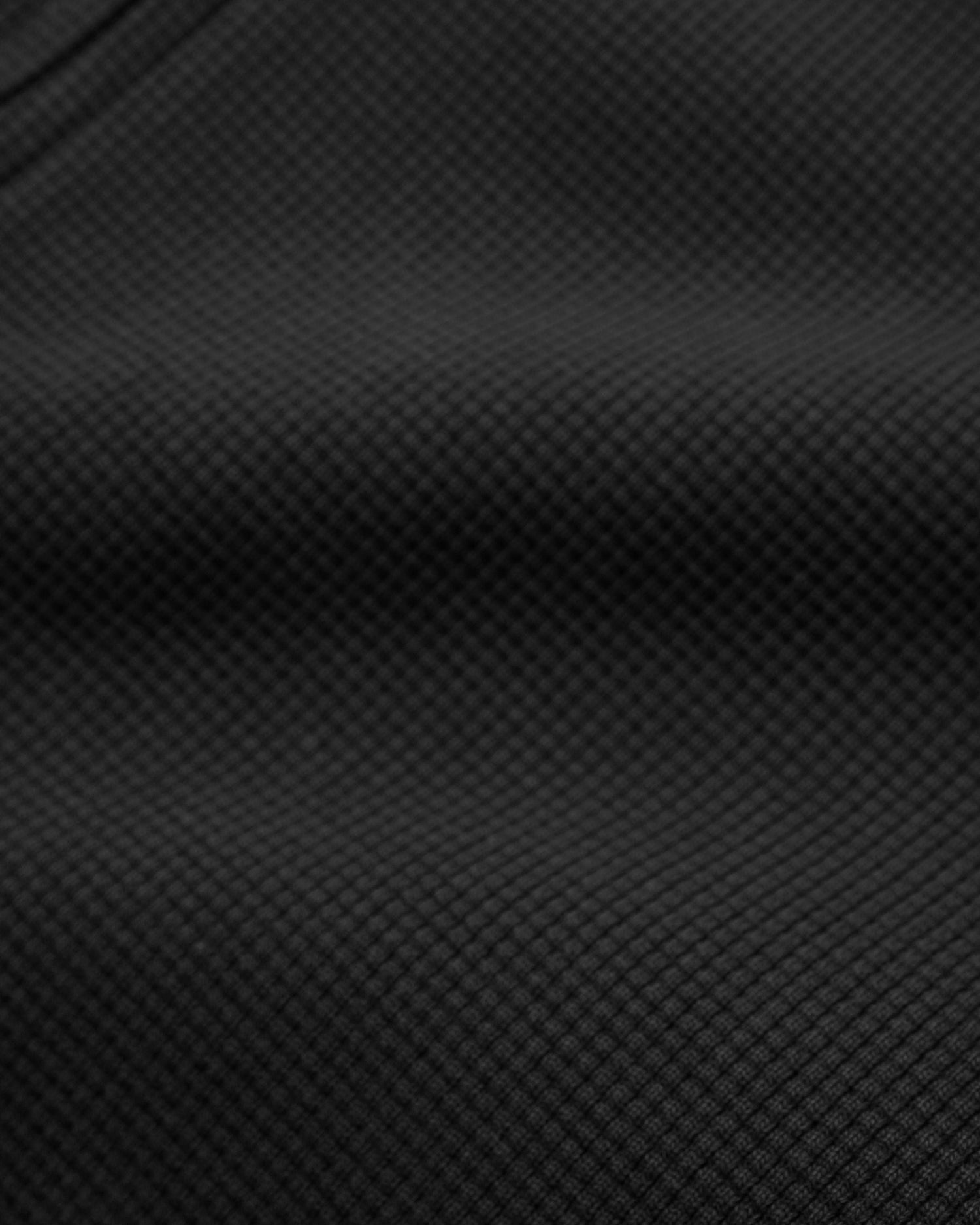 Stars Waffle Zip-Thru Hood, Black