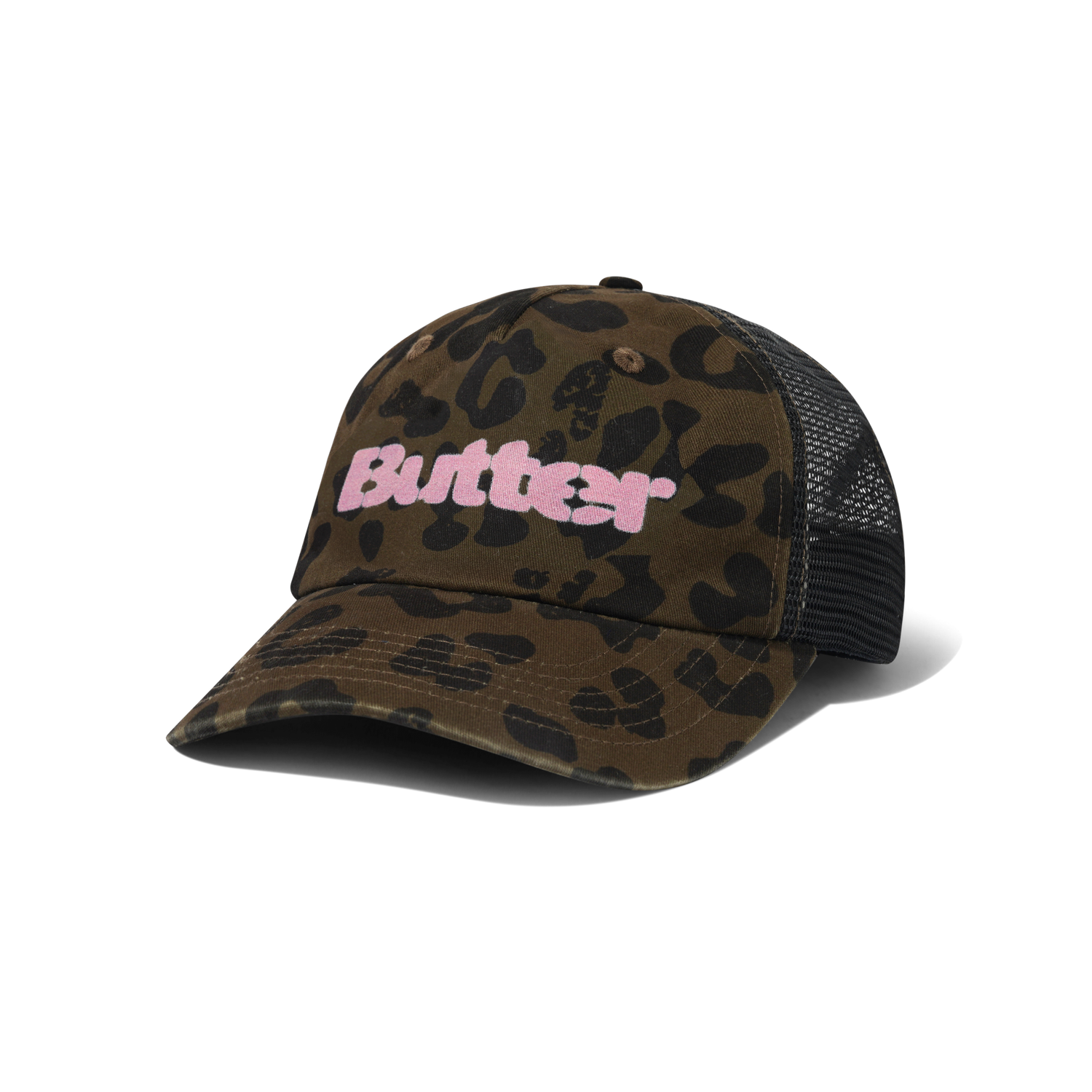 Stencil Trucker Cap, Leopard