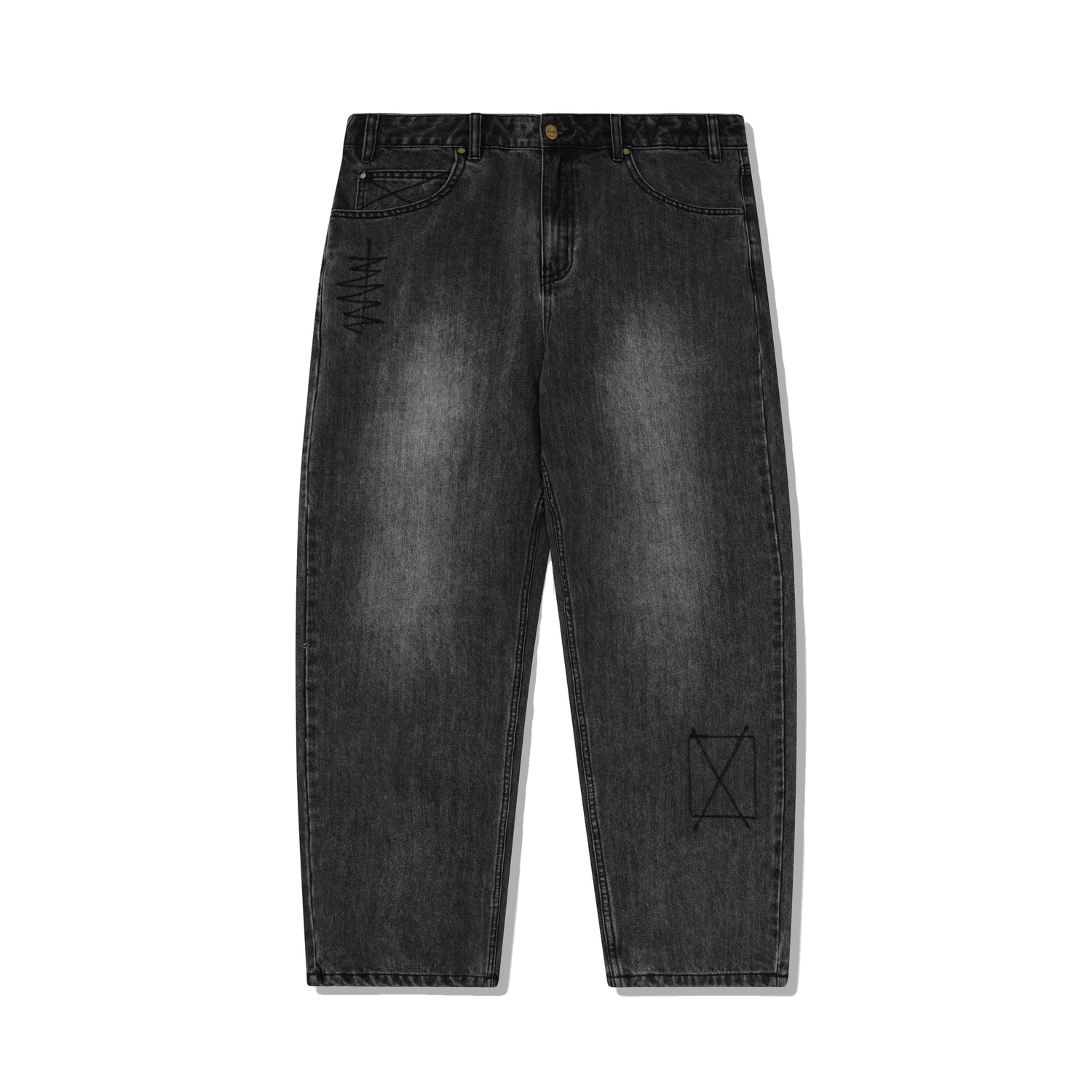 Stitch Denim Jeans, Distressed Grey