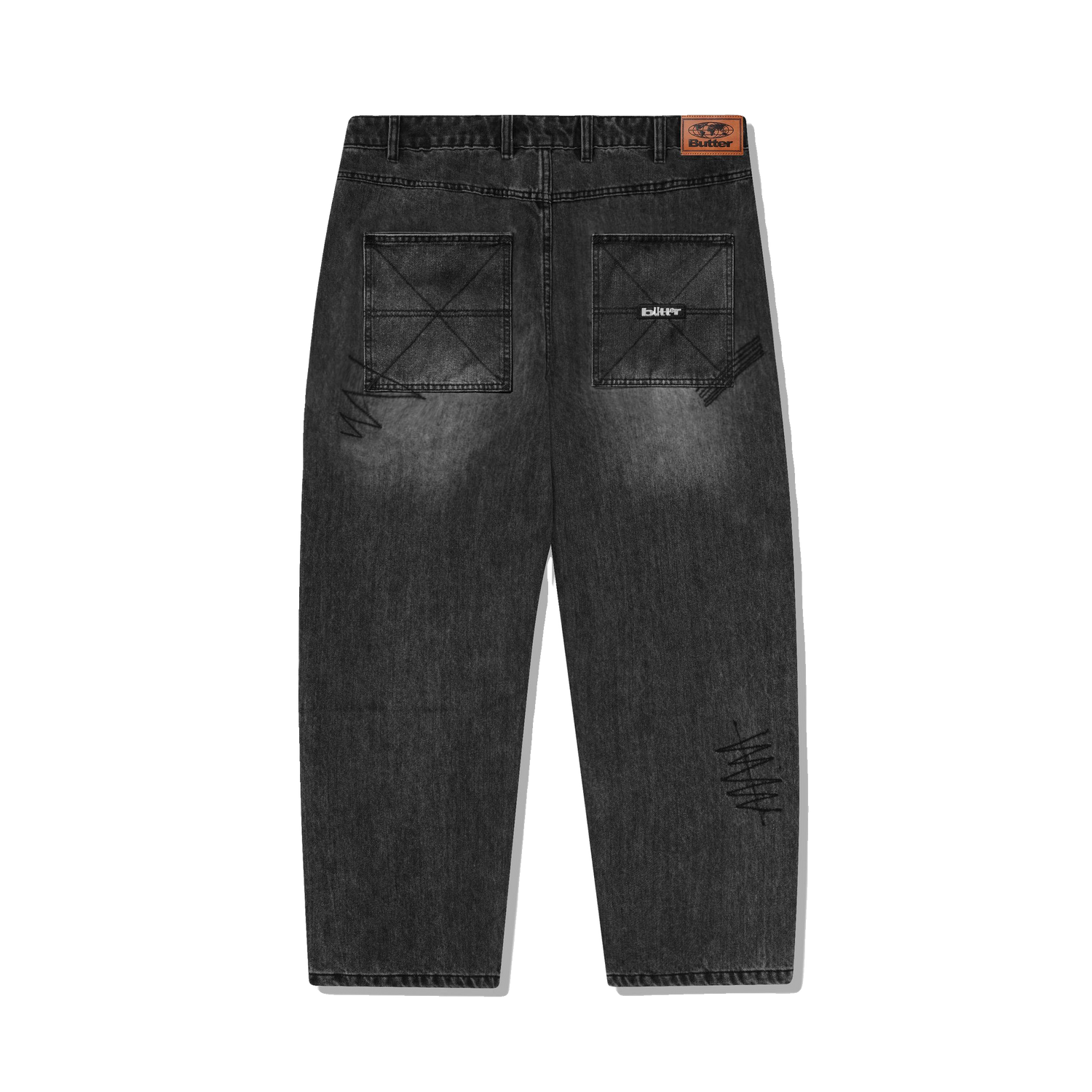 Stitch Denim Jeans, Distressed Grey