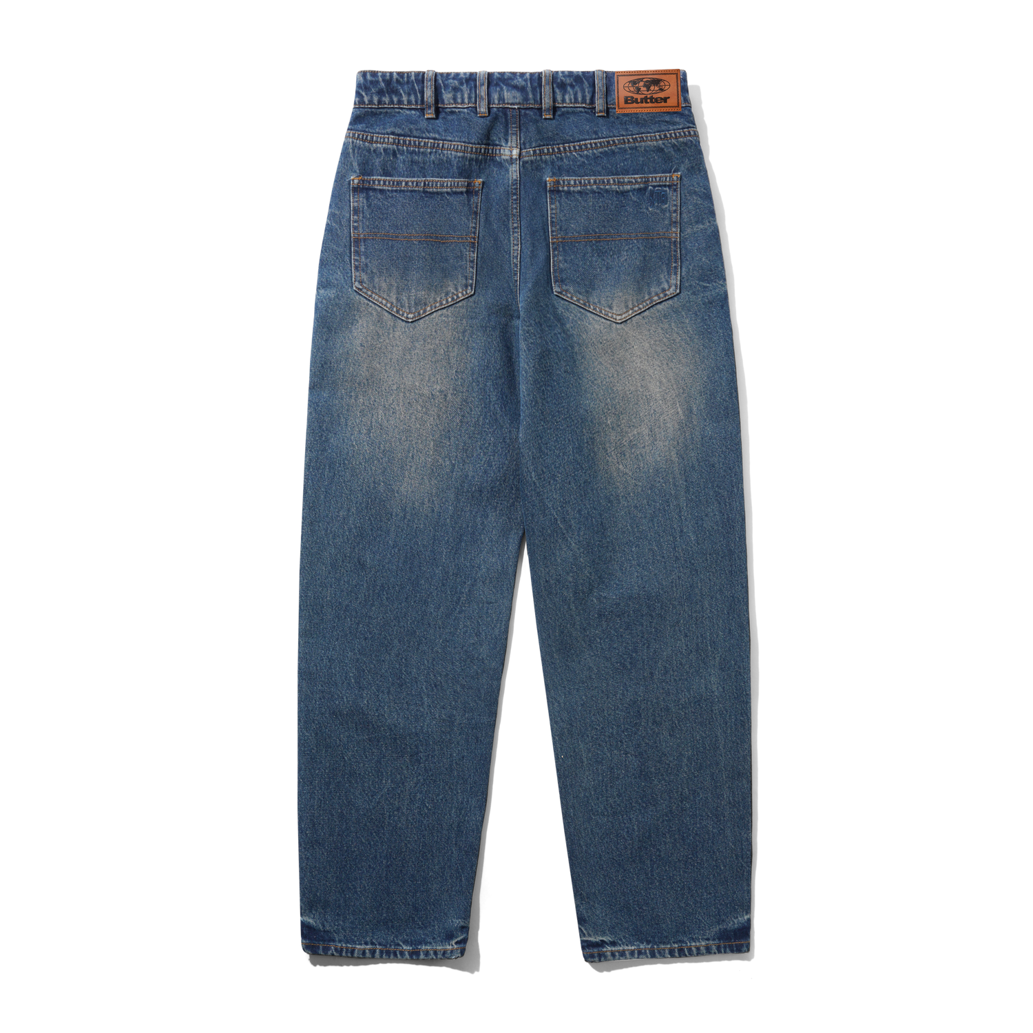 Straight Leg Denim Jeans, Vintage Indigo Wash