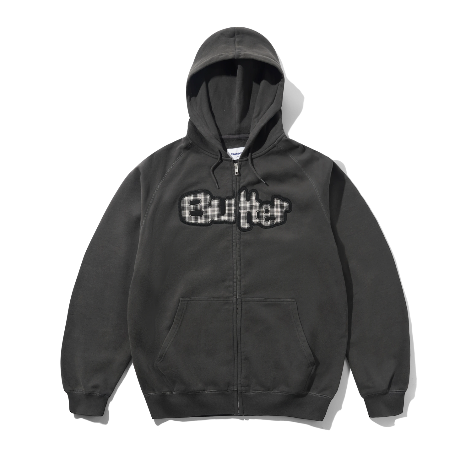 Stretch Zip-Thru Hood, Washed Black