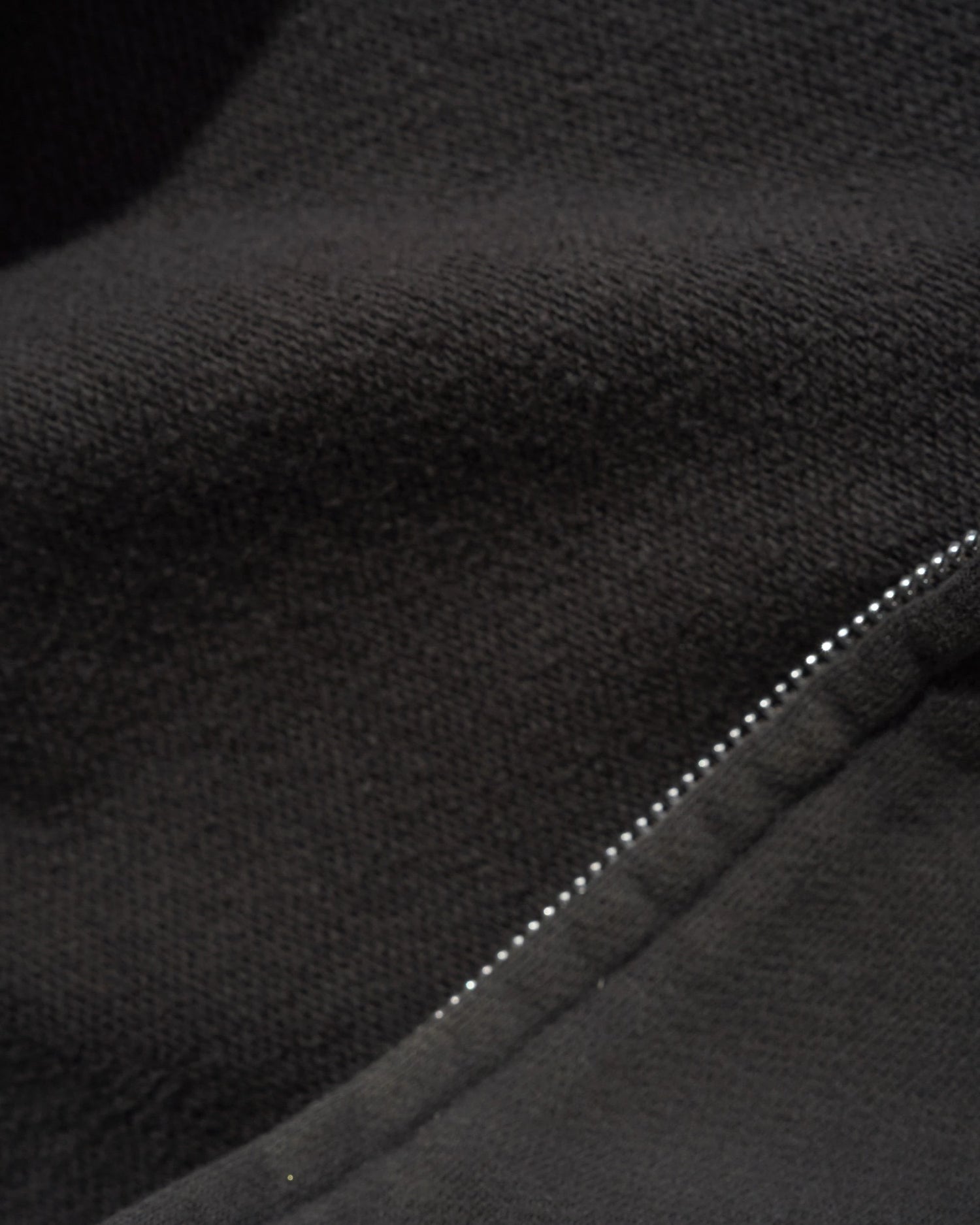 Stretch Zip-Thru Hood, Washed Black