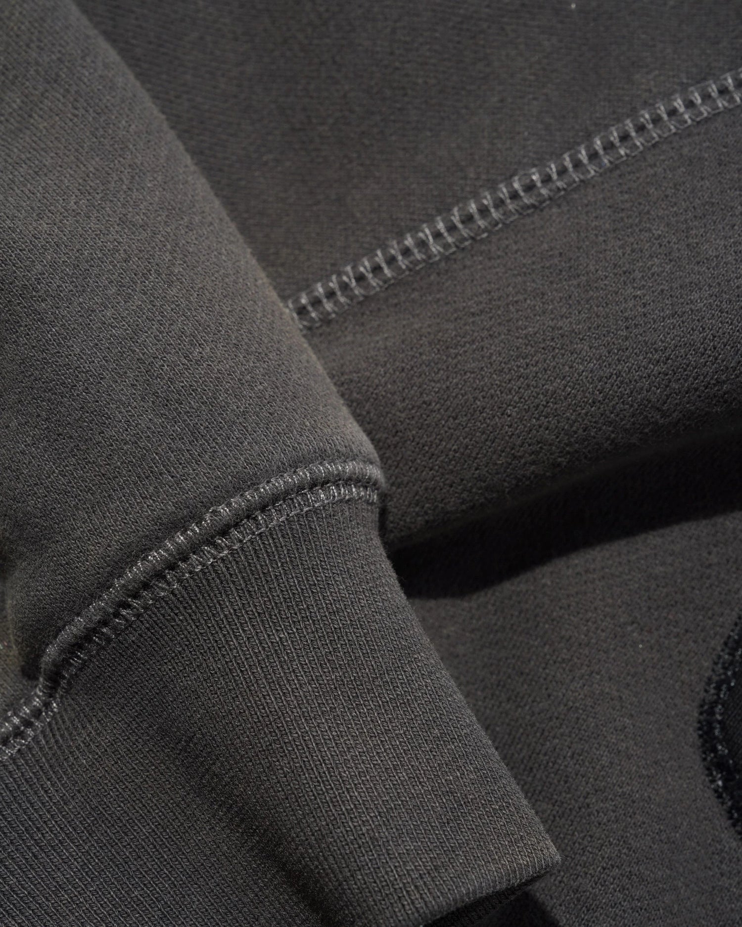 Stretch Zip-Thru Hood, Washed Black
