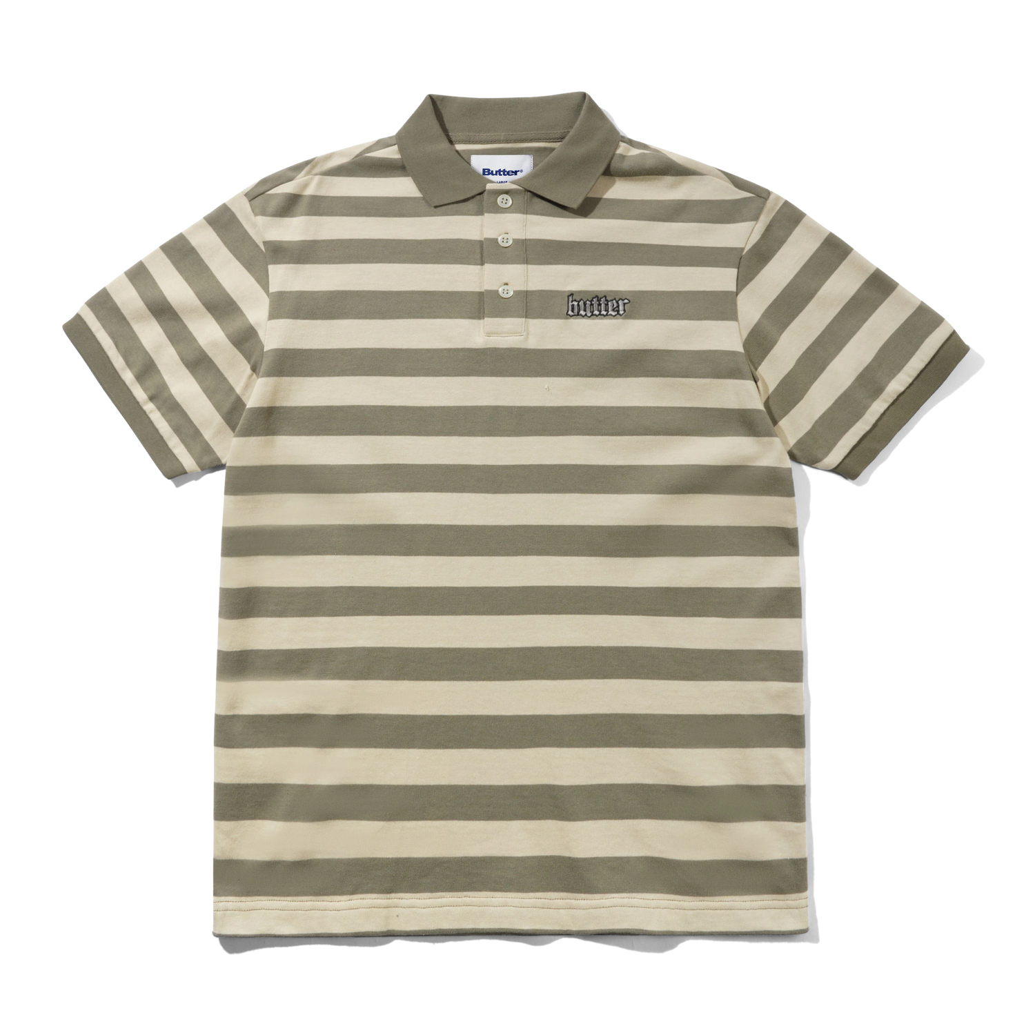 Striped Polo Shirt, Beige / Tan