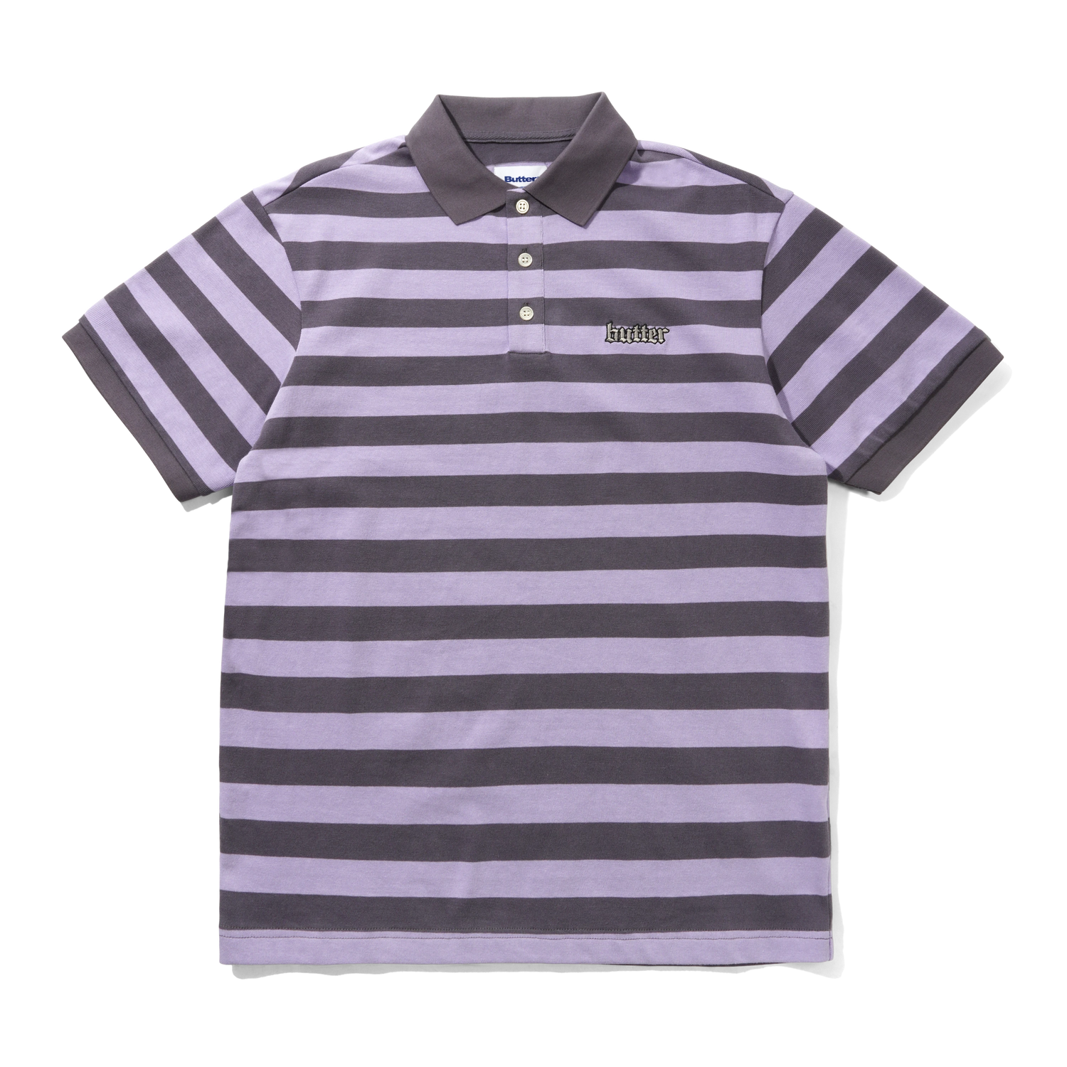 Striped Polo Shirt, Purple / Dusk