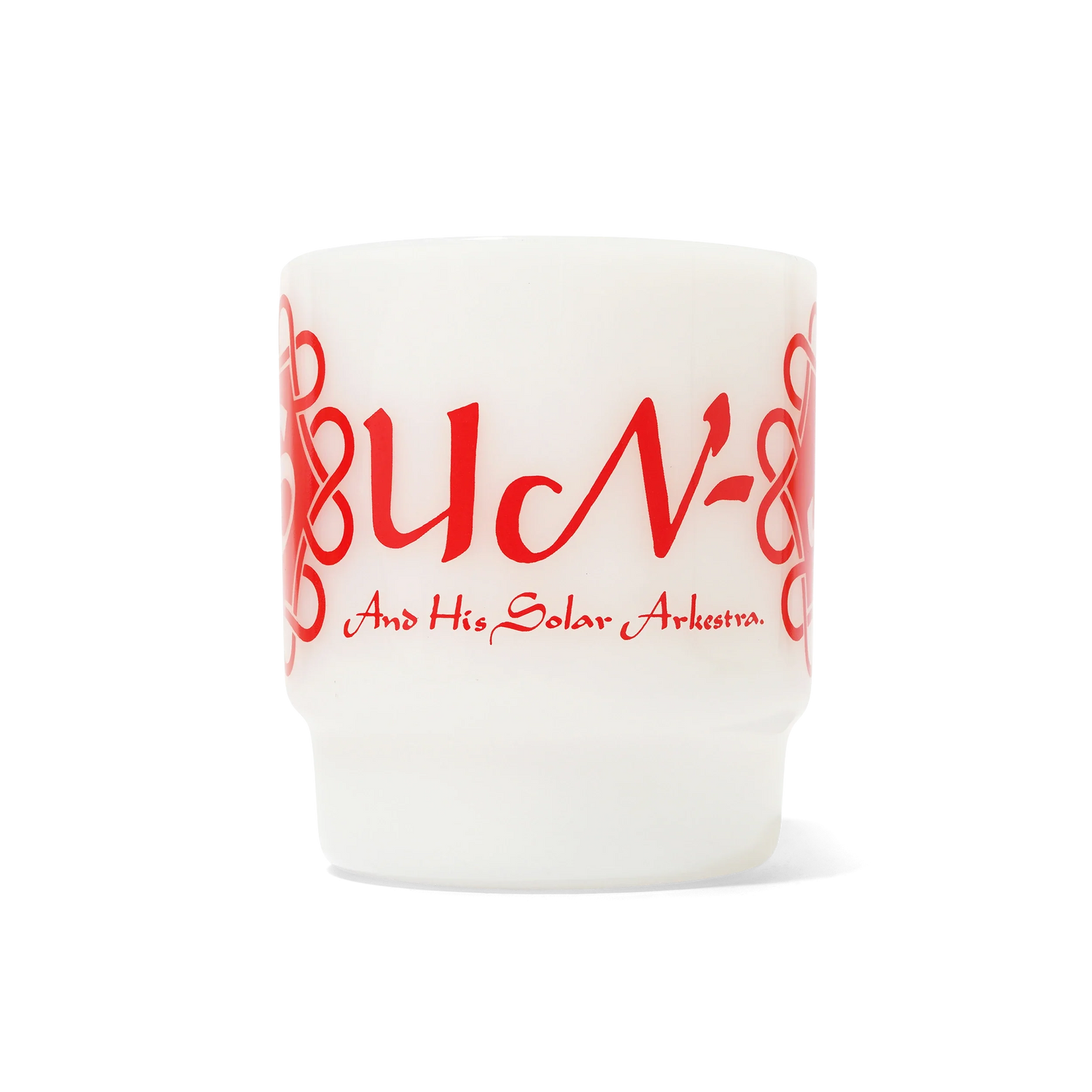 Sun Ra Glass Mug, White